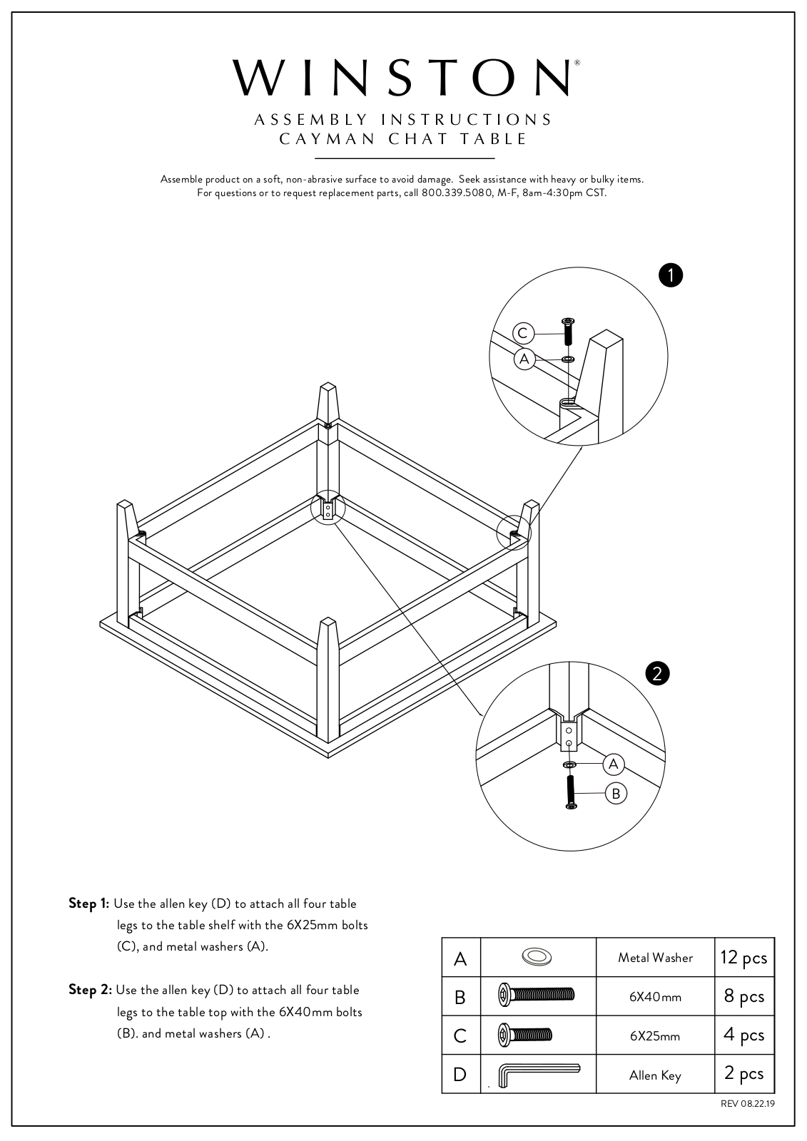 Winston ADJF1288 Installation & Assembly - ManualMachine.com