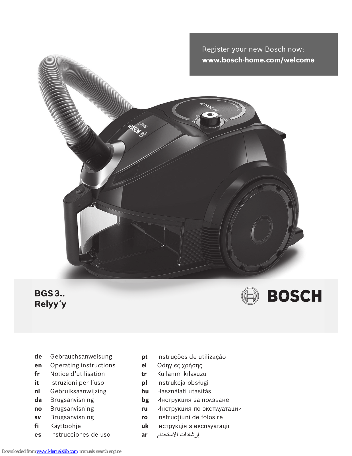 Bosch Relyy'y Operating Instructions Manual