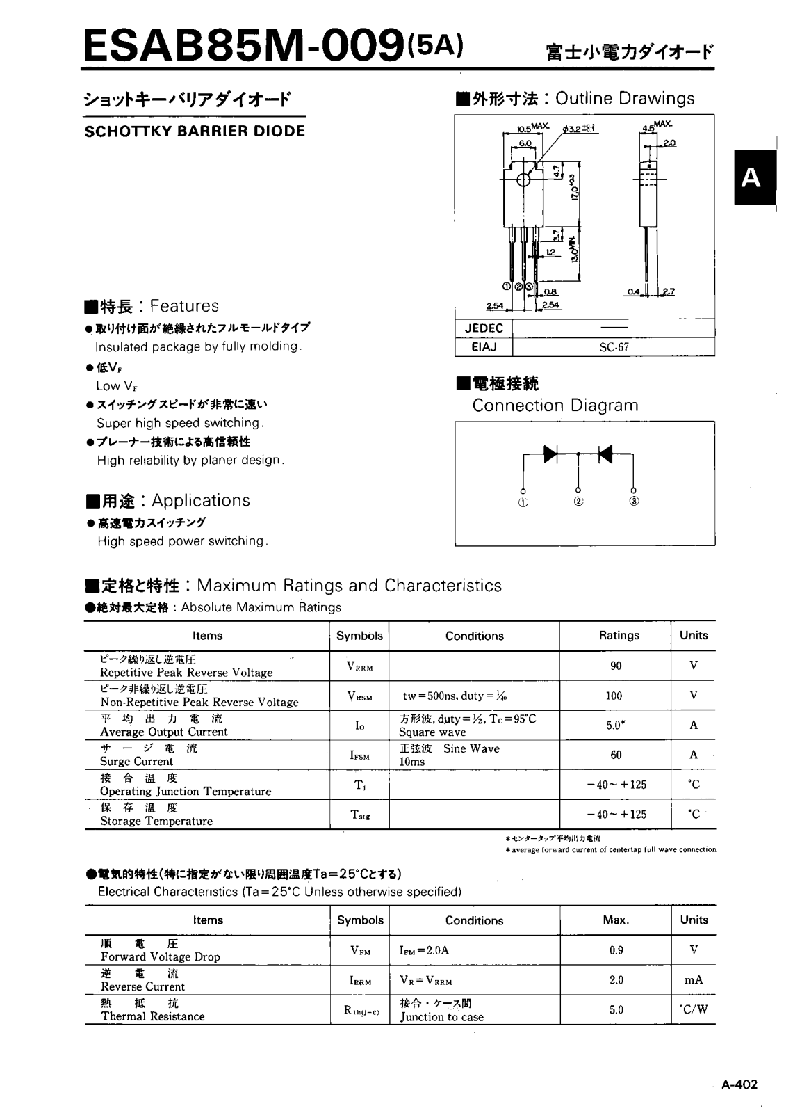 CALLM ESAB85M-009 Datasheet