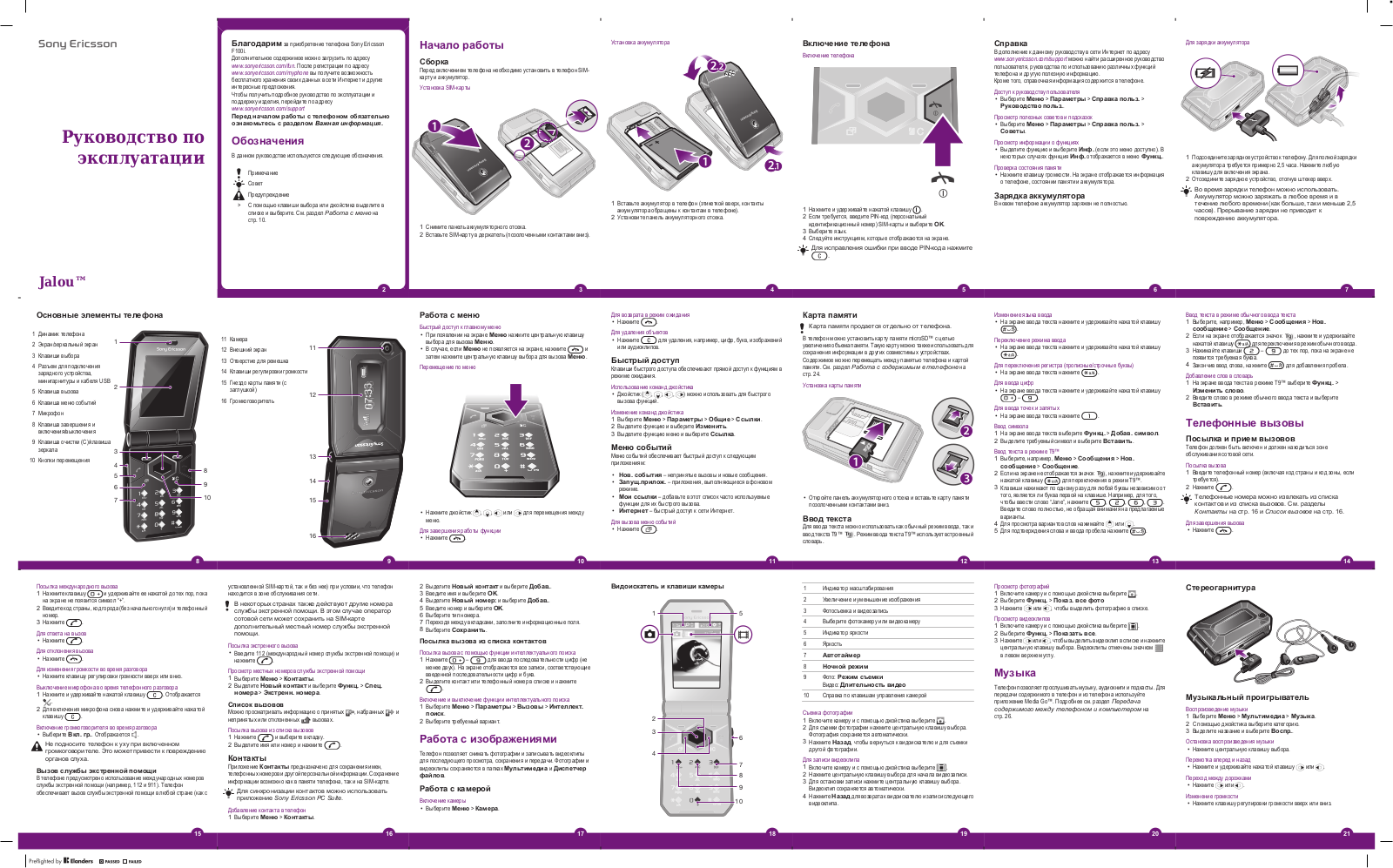 Sony Ericsson F100i User Manual