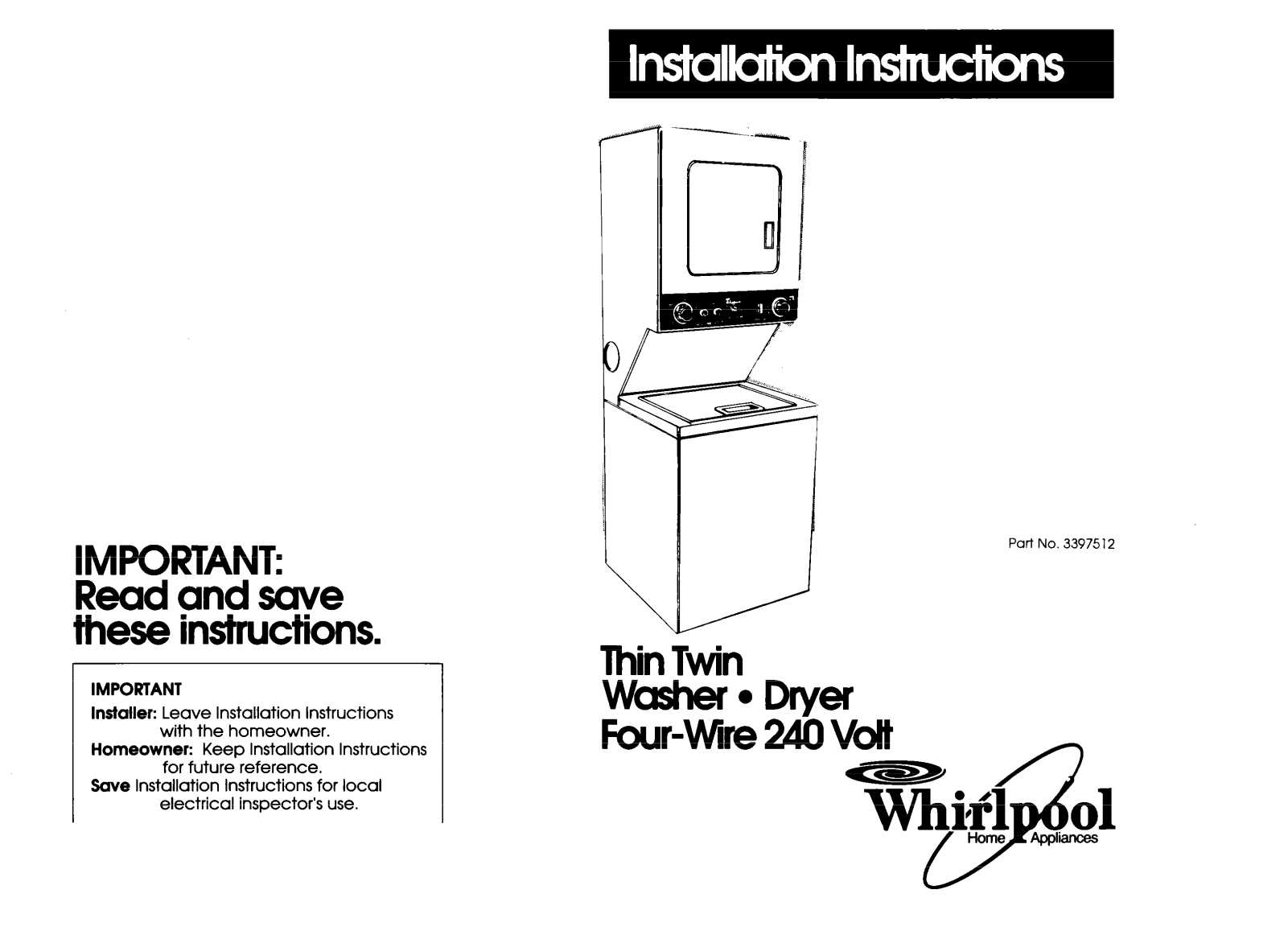 Whirlpool 3397512 User Manual - ManualMachine.com