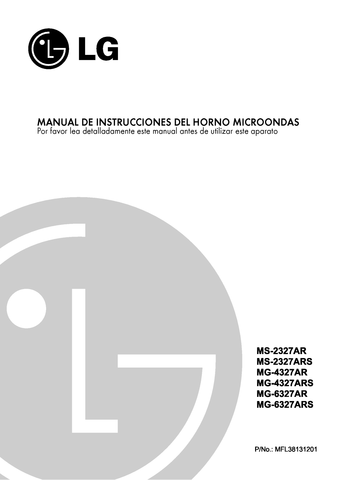 Lg MS-2327-ARS, MG-4327-AR, MG-4327-ARS, MG-6327-AR, MG-6327-ARS User Manual