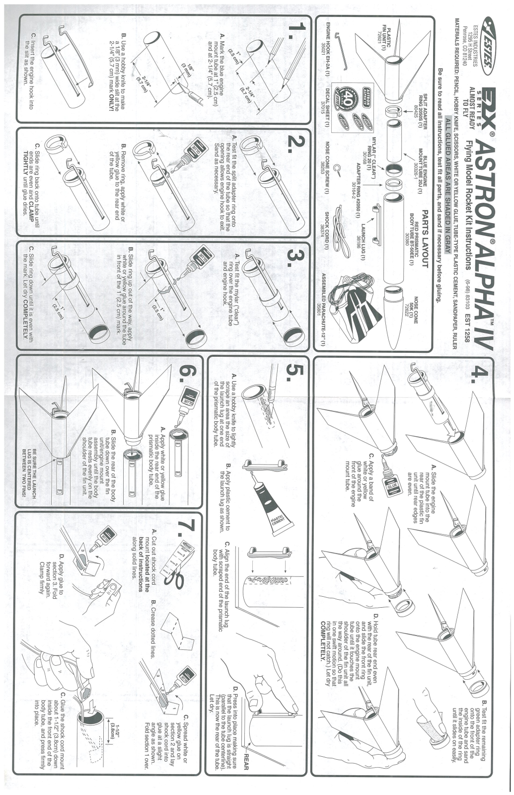 ESTES EST 1258 User Manual