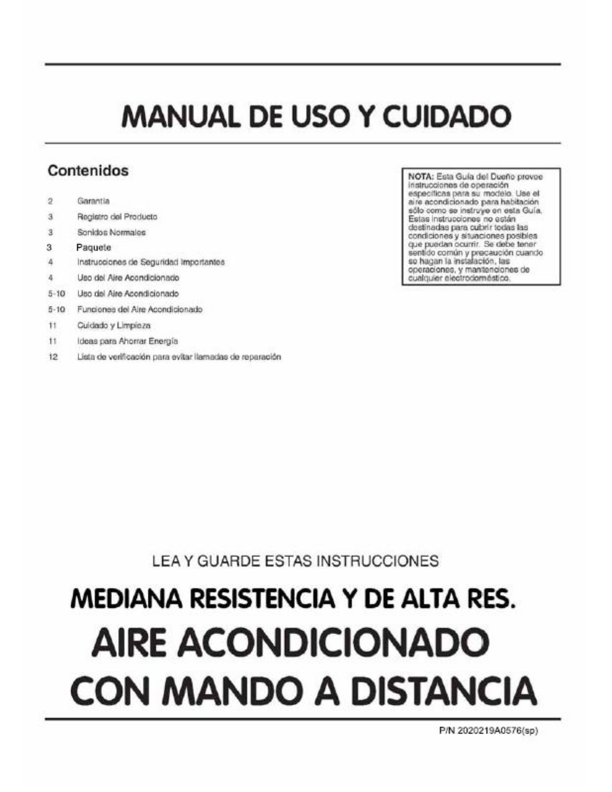 Frigidaire FAS25ER2AB User Manual