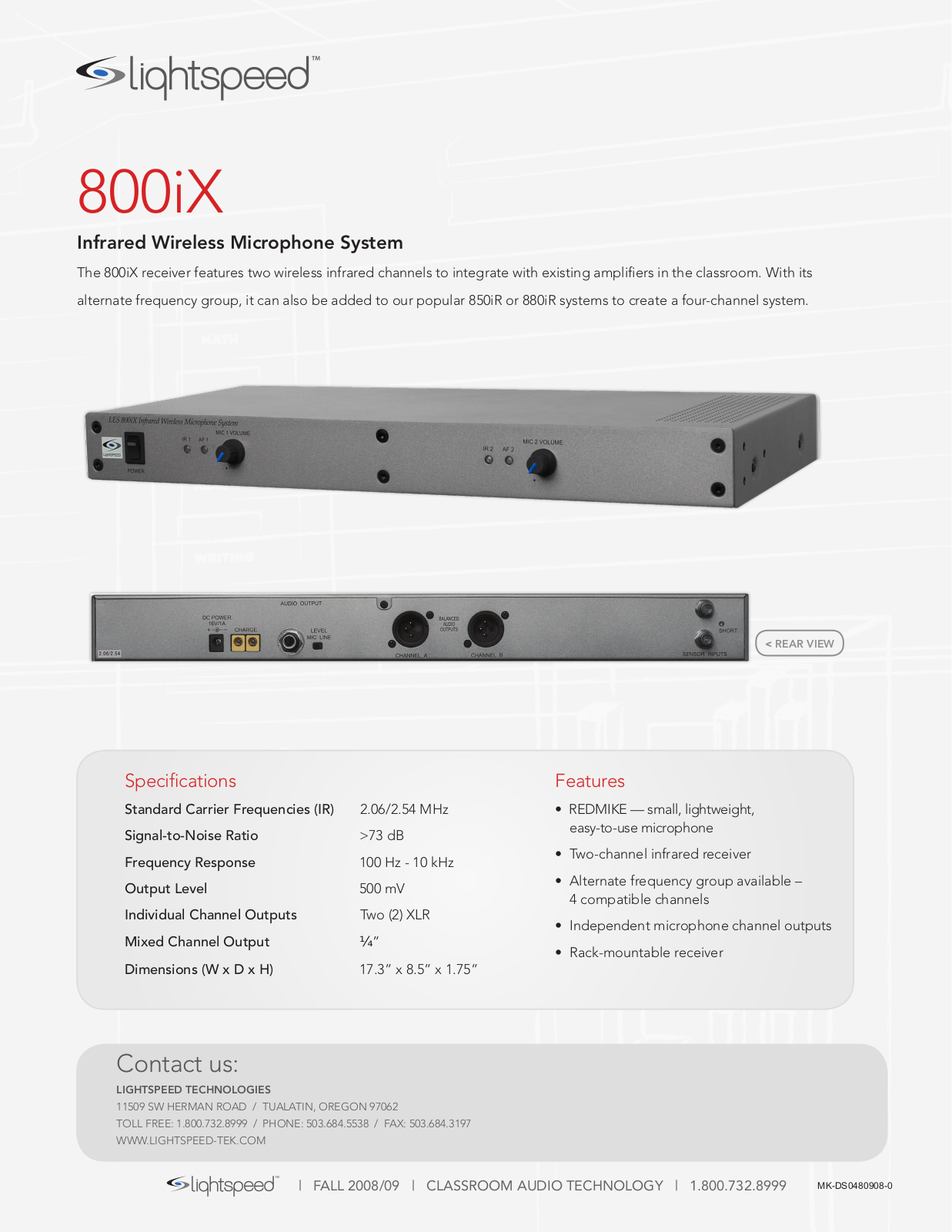 LightSpeed Technologies 800iX User Manual - ManualMachine.com