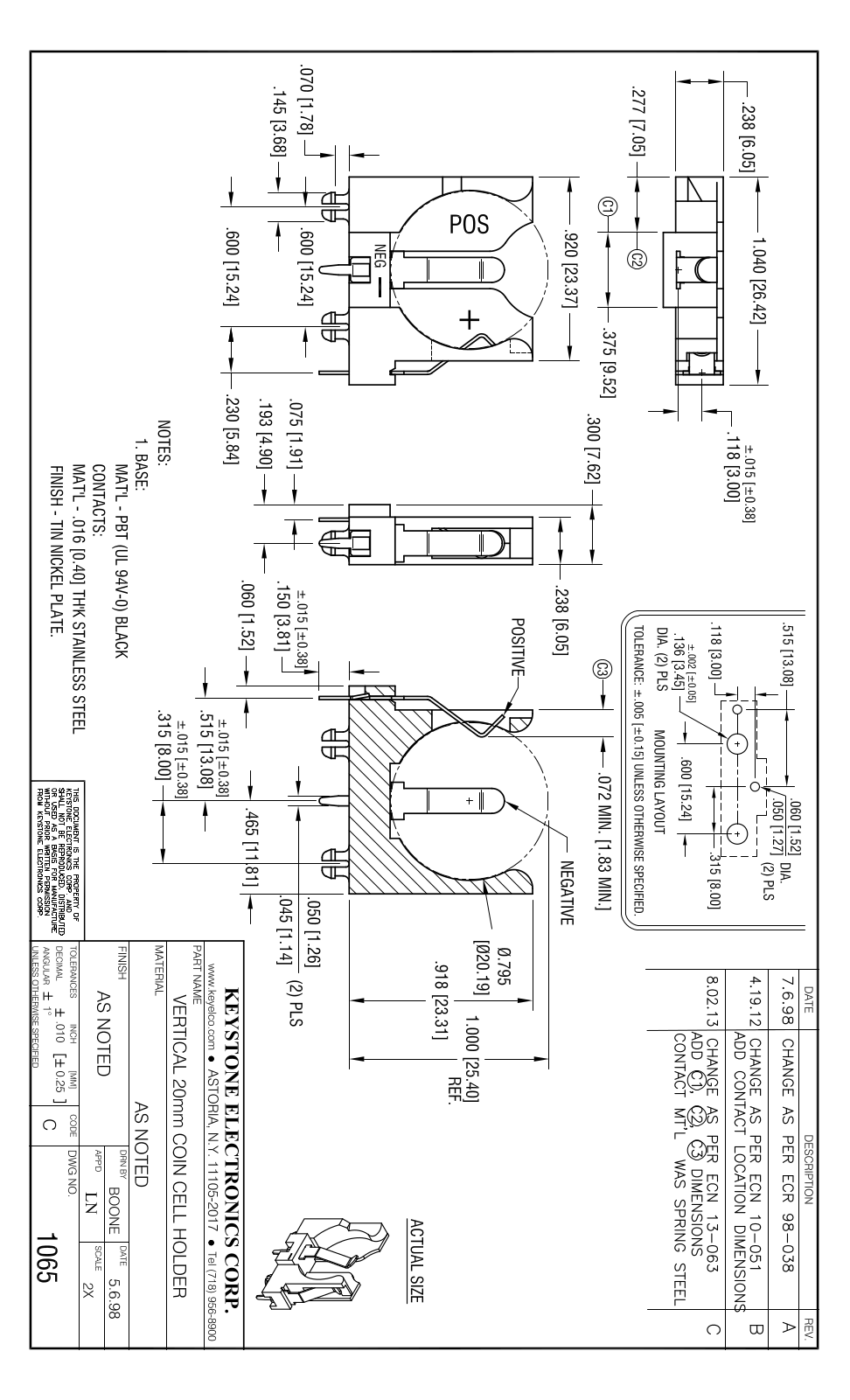 KEYSTONE KEYSTONE 1065 Datasheet - ManualMachine.com