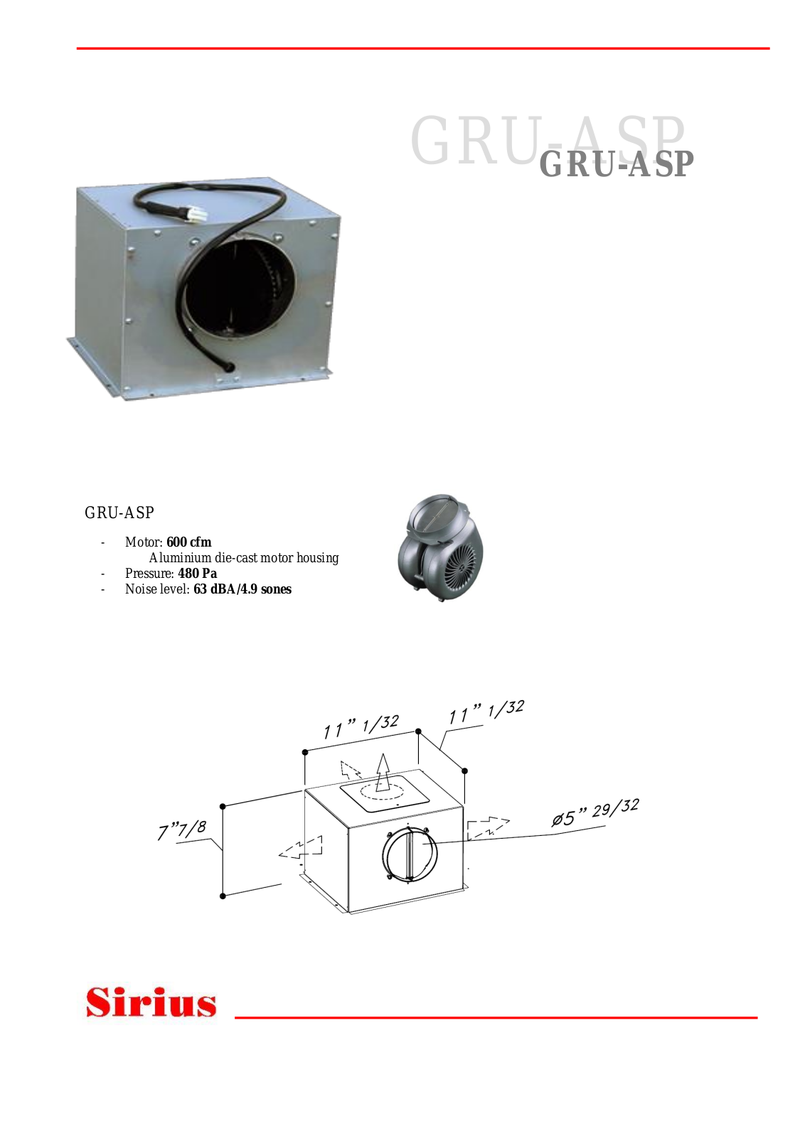 Sirius SEM1OB Specifications