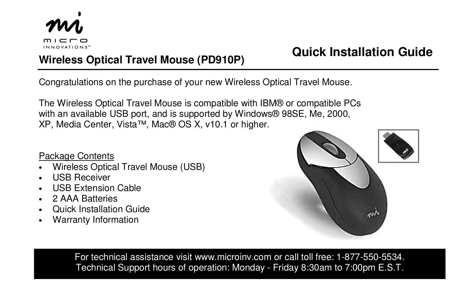 Micro Innovations PD910P User Manual