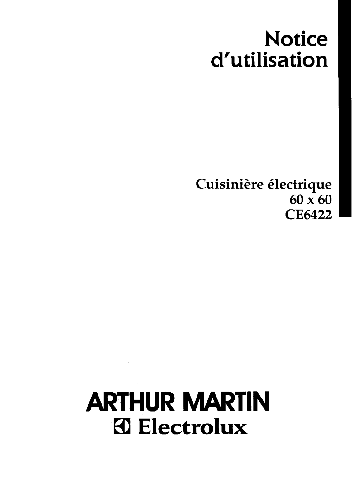 Arthur martin CE6422 User Manual