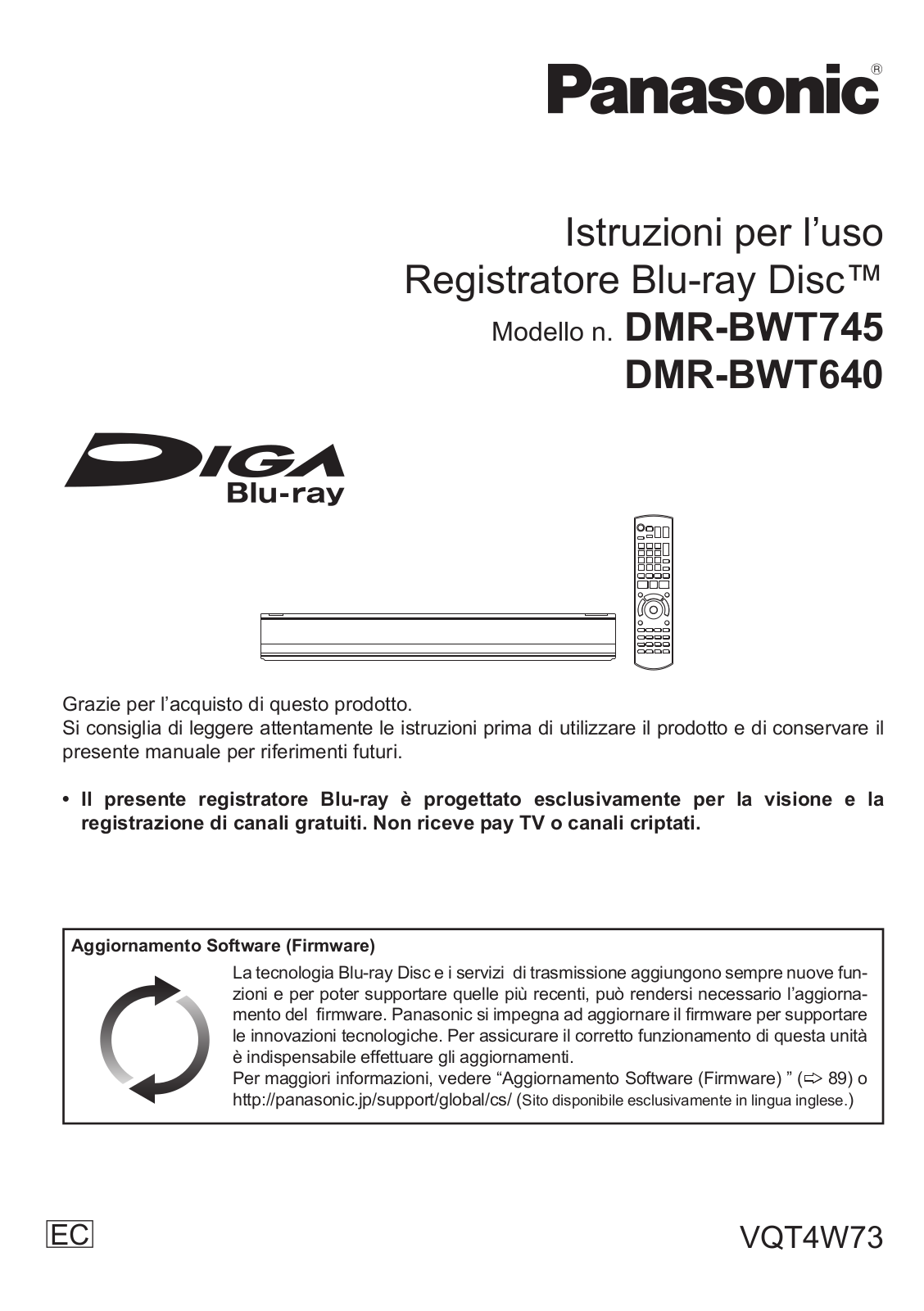 Panasonic DMR-BWT745, DMR-BWT640 User Manual