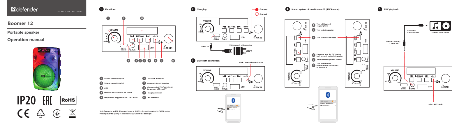DEFENDER Boomber 12 User guide - ManualMachine.com