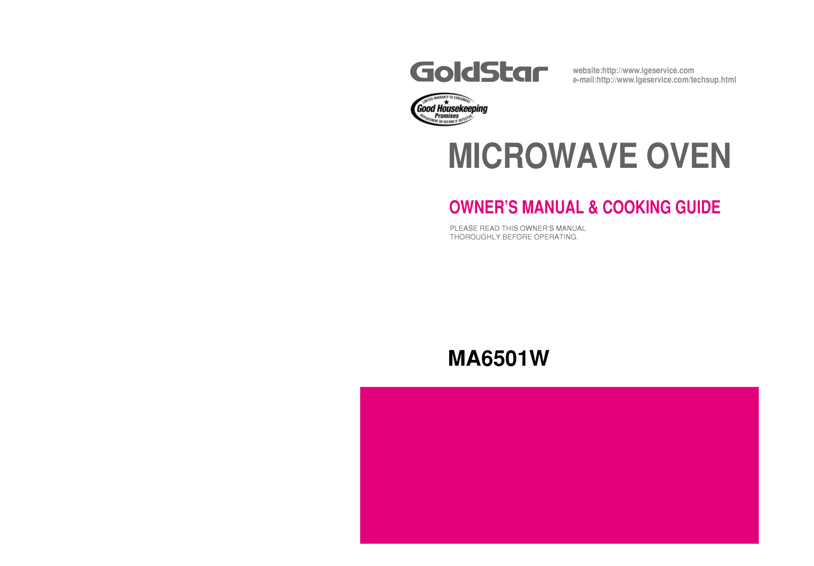 LG MA6501W User Manual