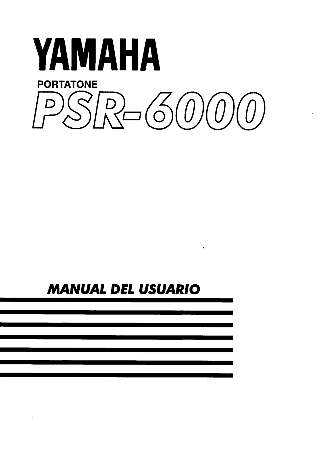 Yamaha PSR-6000 User Manual