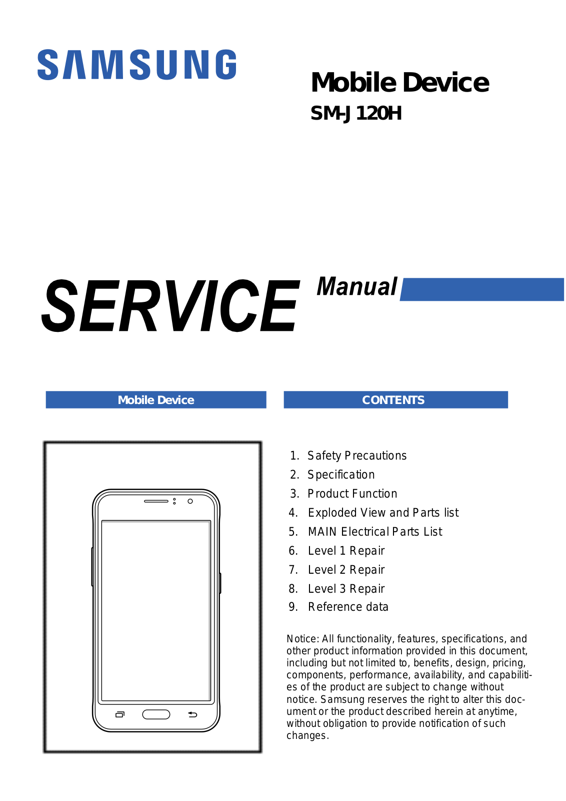 samsung SM-J120H Service Manual - COVER-1