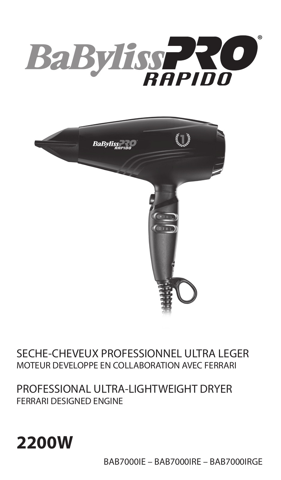 BaByliss BAB7000IE User manual