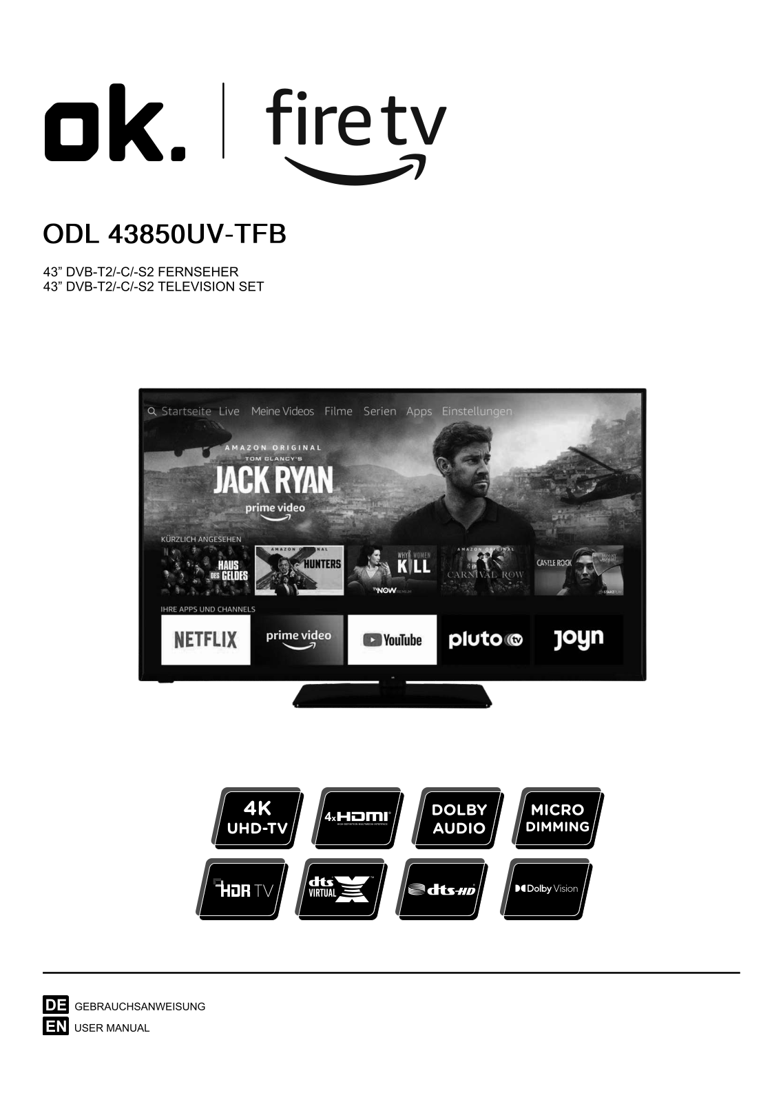 OK. ODL 43850UV-TFB User guide - ManualMachine.com