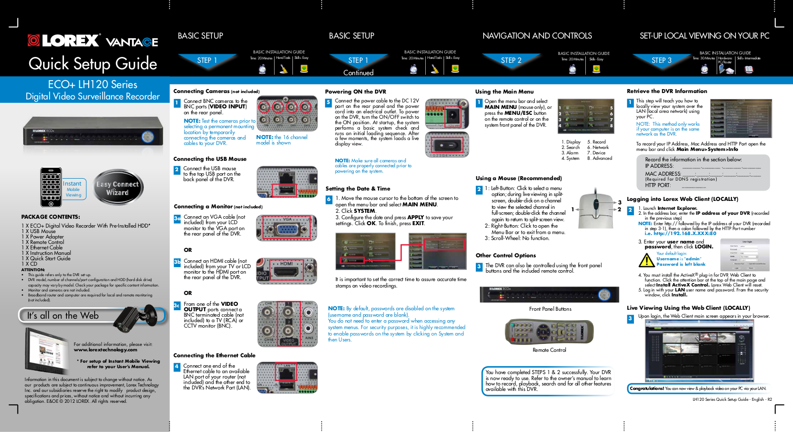 Lorex LH120 Quick Start Manual