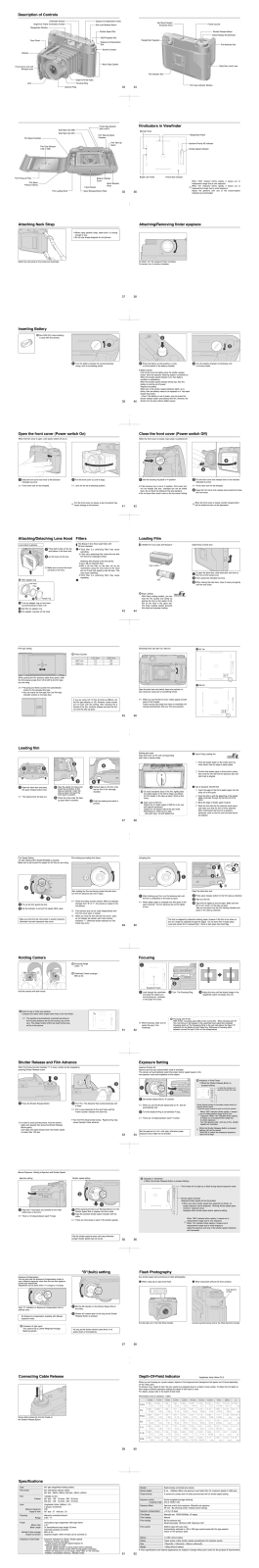 Voigtlander Bessa III Operating Instructions