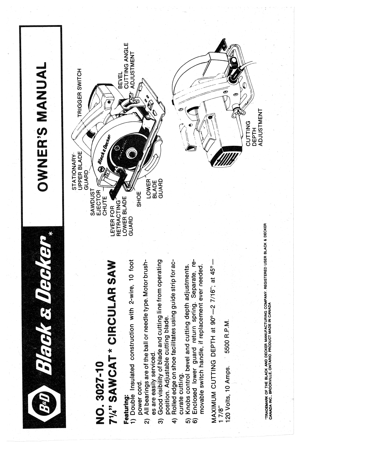 Black & Decker 3027-10 User Manual