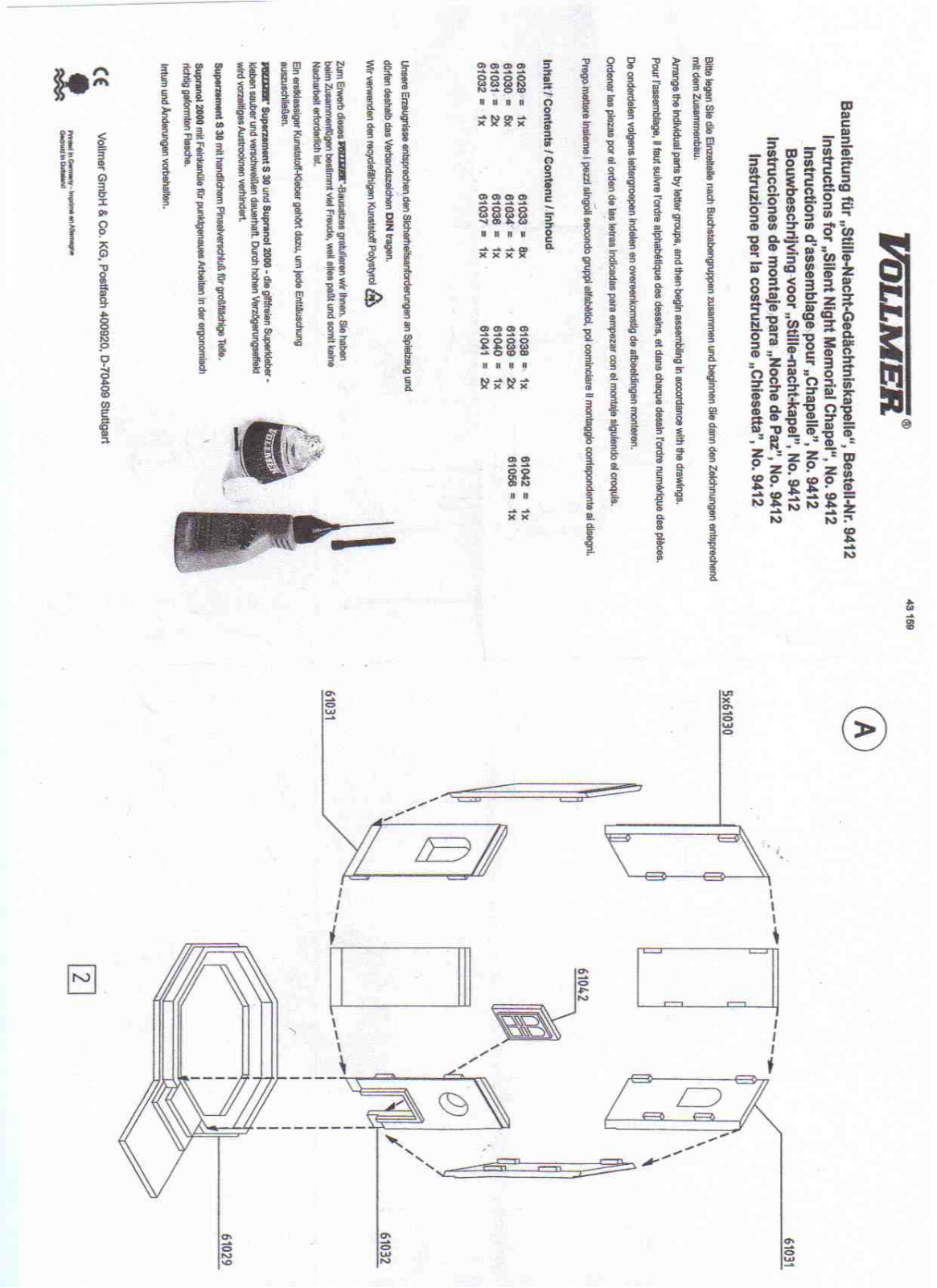 Vollmer 9412 Instructions