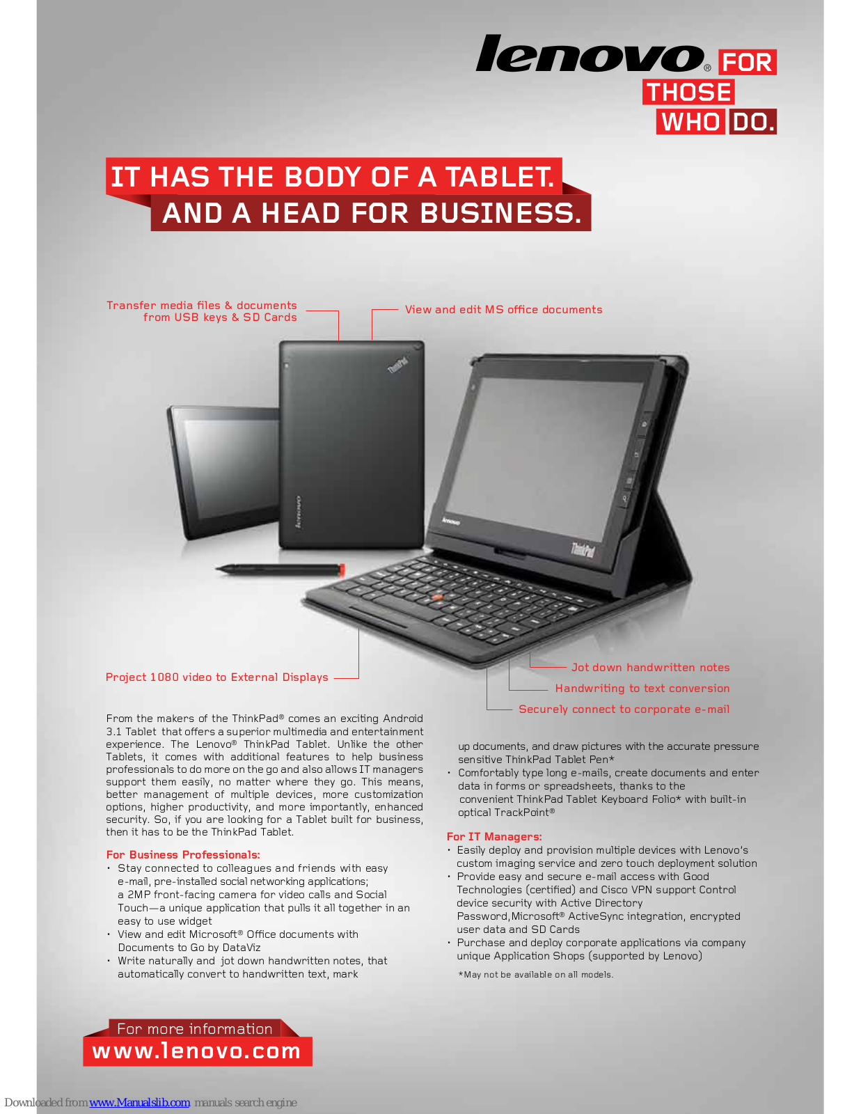 Lenovo ThinkPad 18384QU Specifications - ManualMachine.com