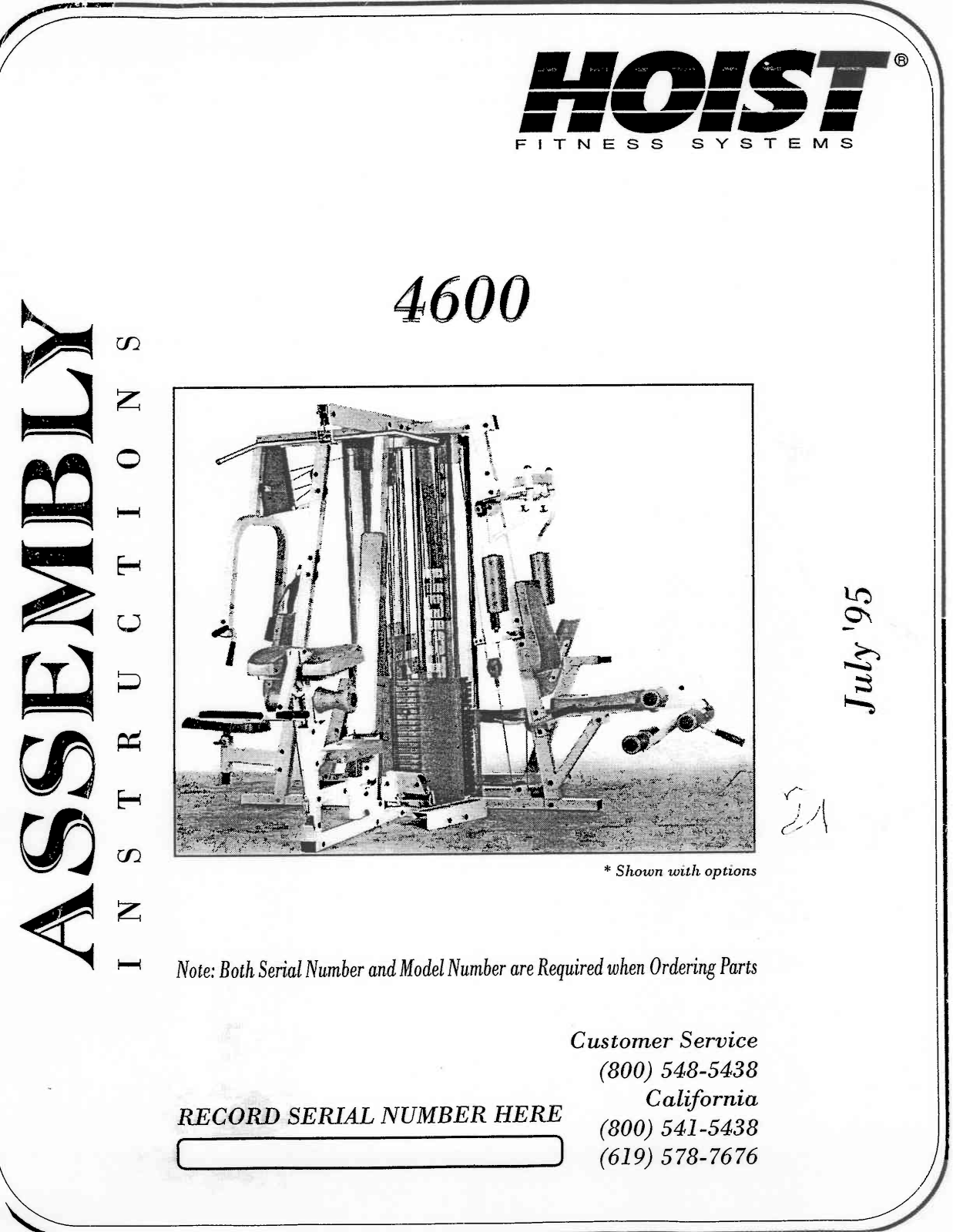 Hoist Fitness 4600 User Manual