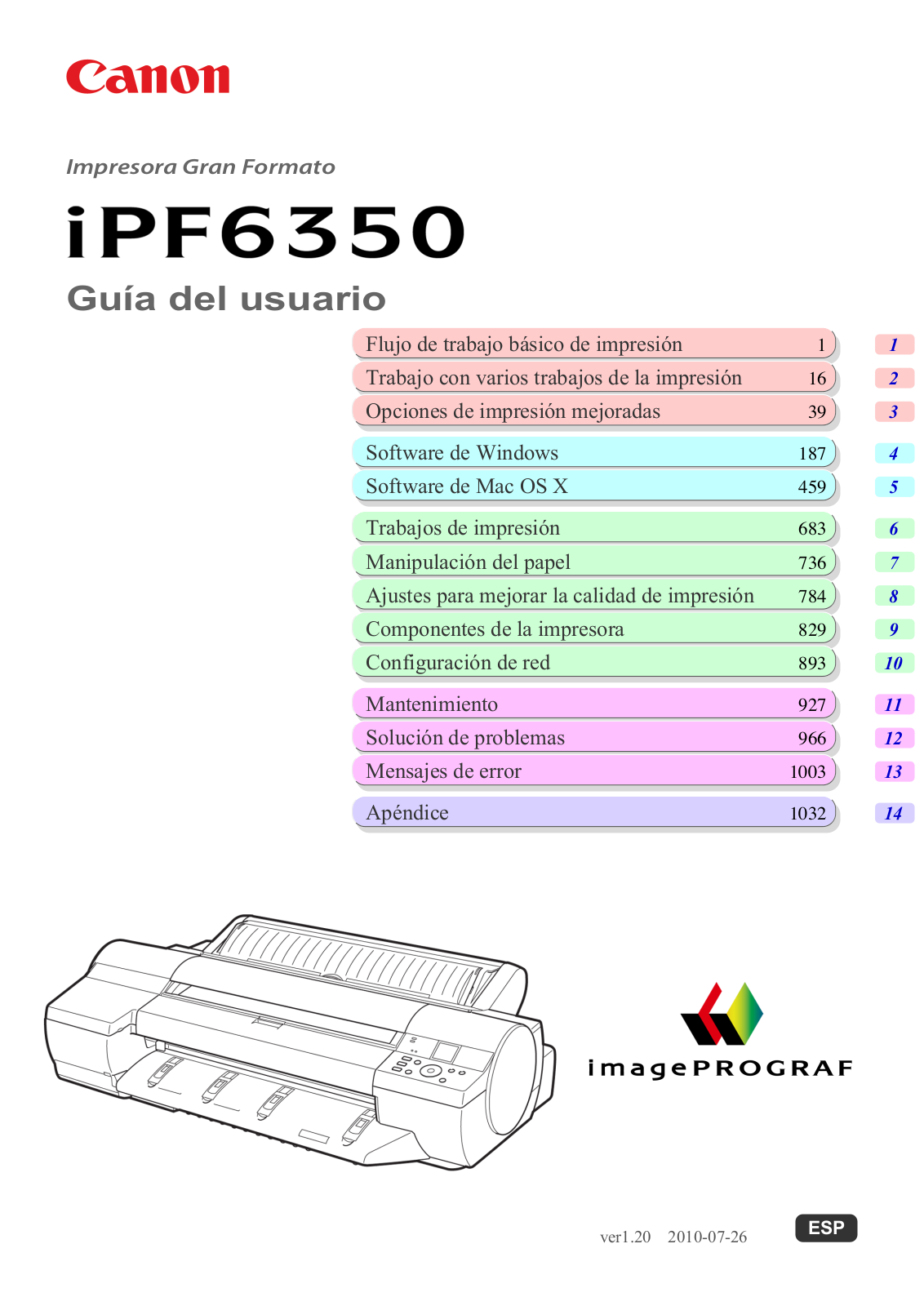 Canon IMAGEPROGRAF IPF6350 User Manual