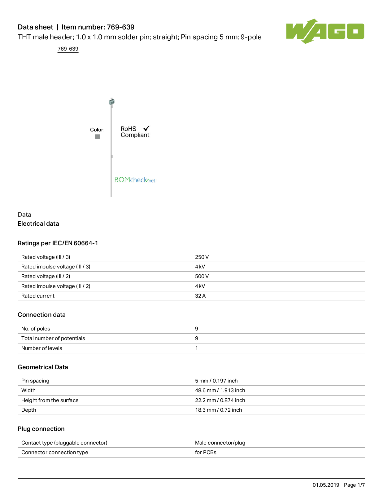 Wago 769-639 Data Sheet