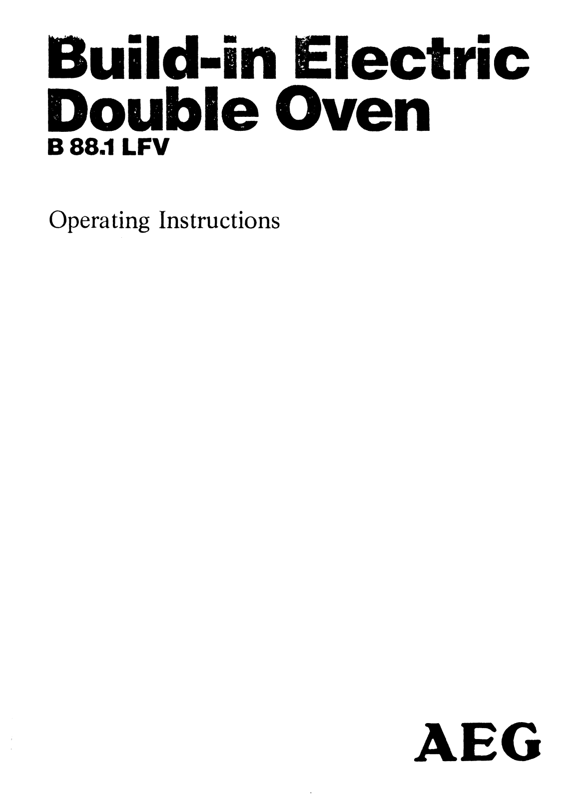 AEG B88.1LFV User Manual