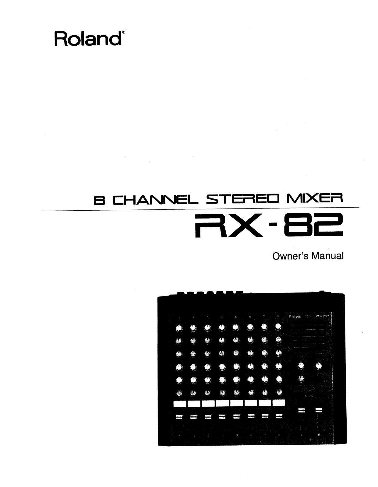 Roland RX 82 Service Manual