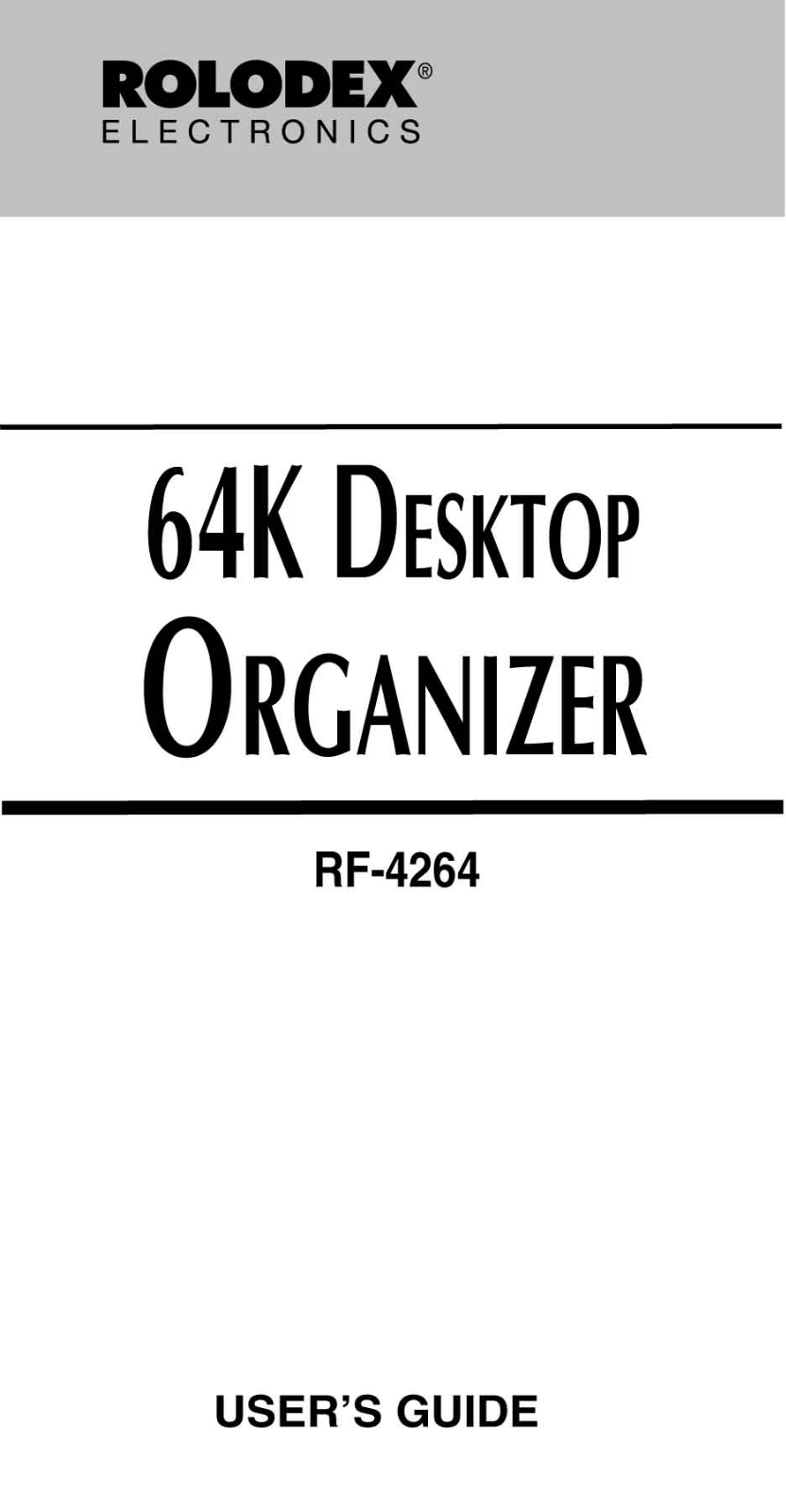 Rolodex electronics RF-4264 User Manual