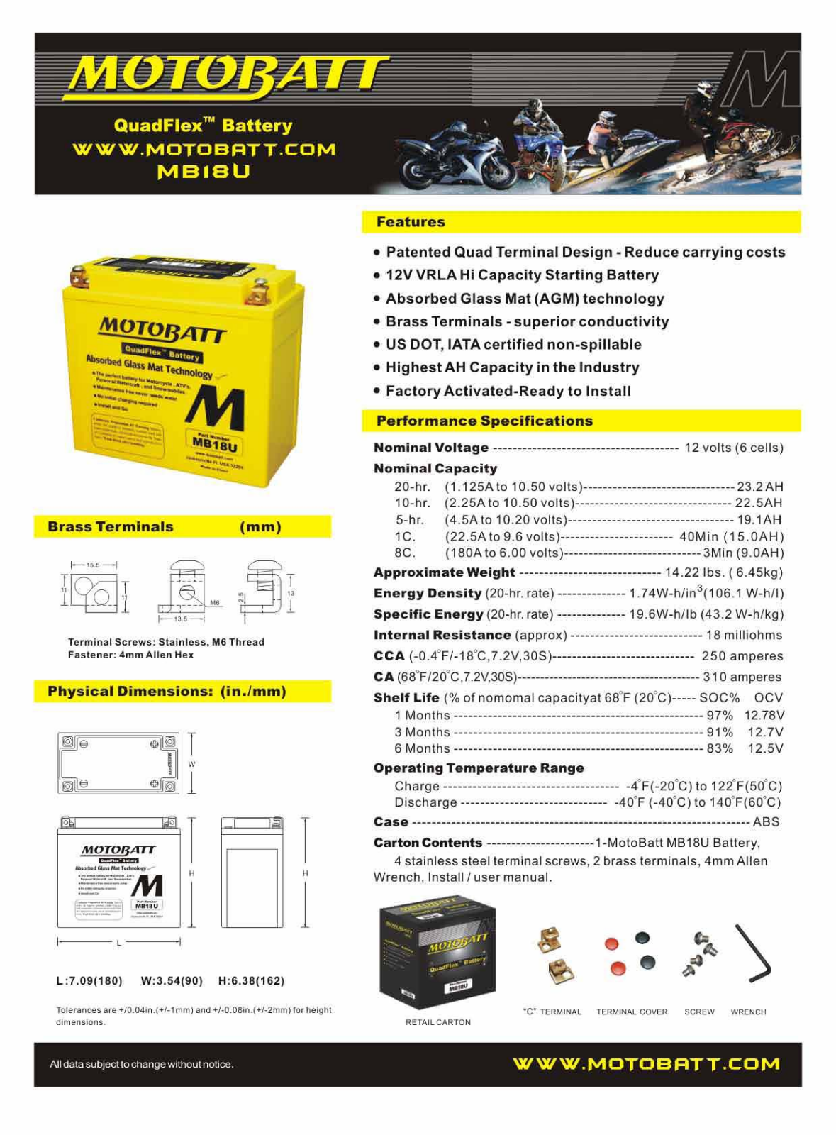 Motobatt MB18U Service Manual