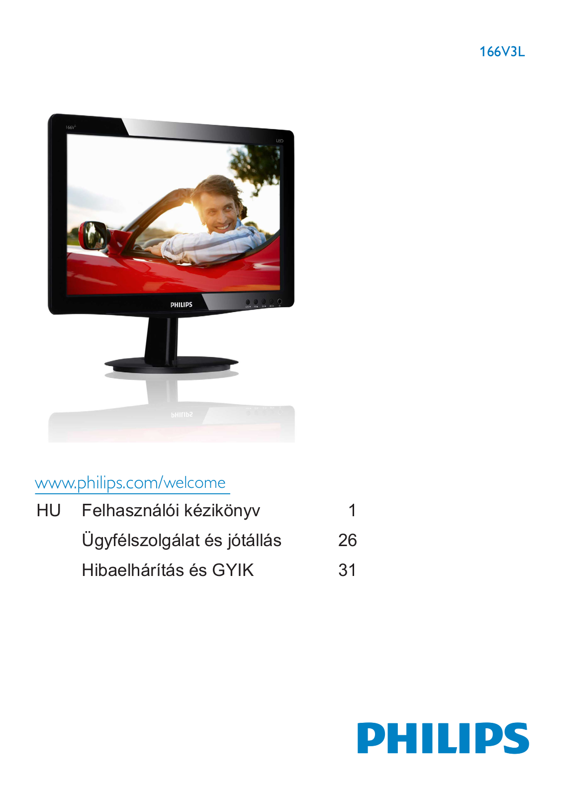 Philips 166V3L User Manual