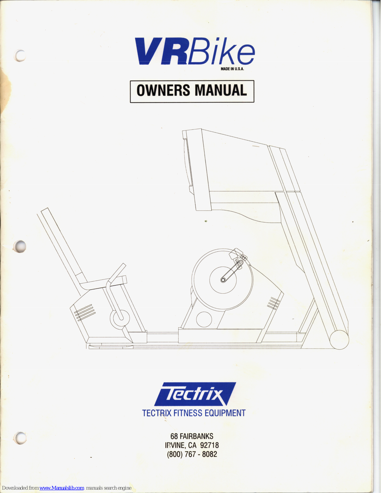 Tectrix VRBike Owner's Manual