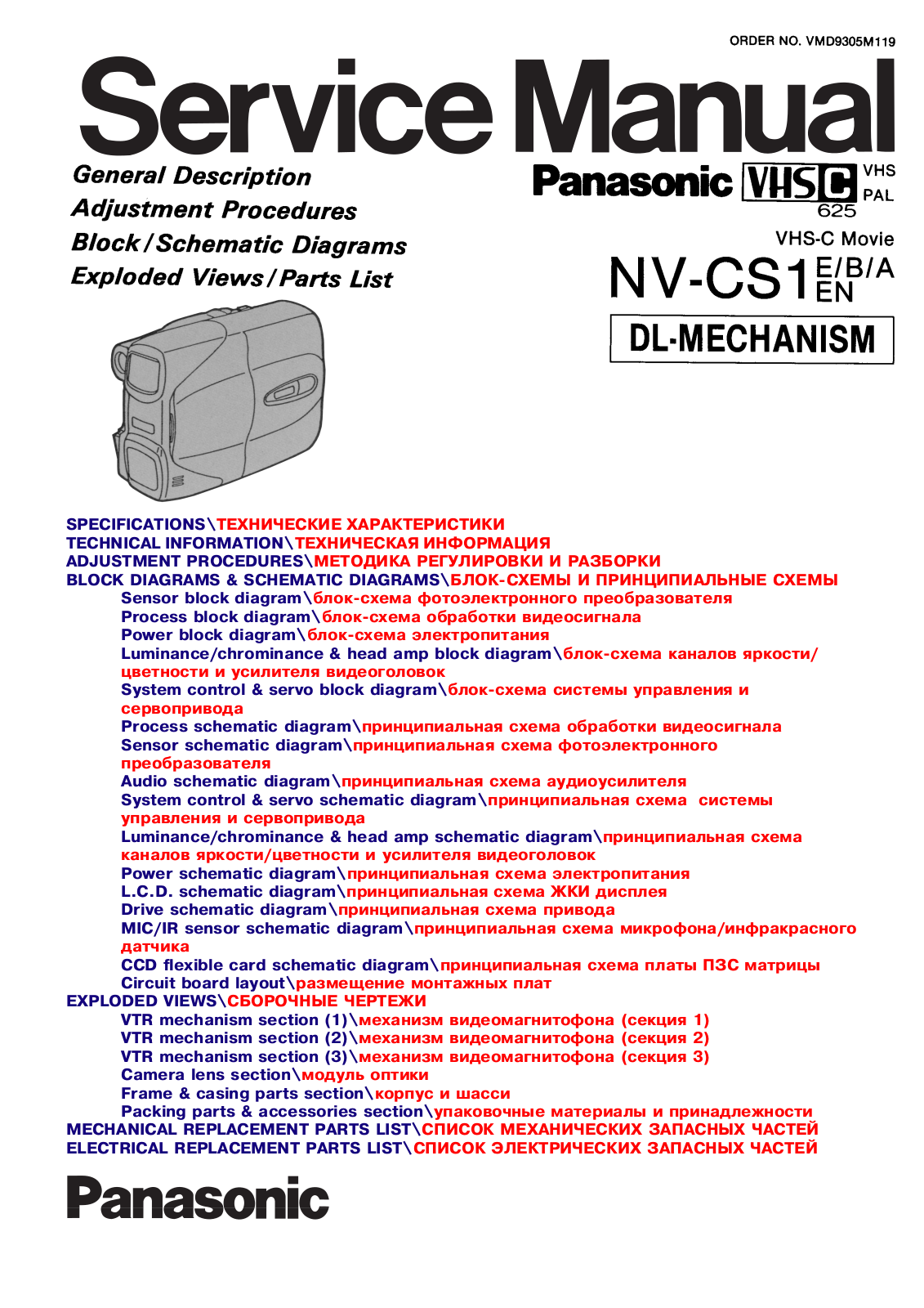 Panasonic NV-CS1E Schematic