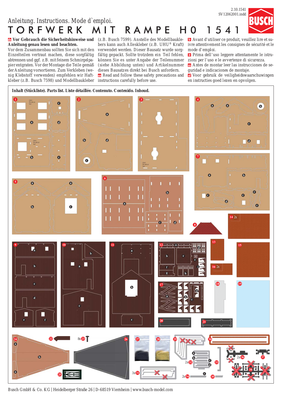 Busch 1541 Instructions - ManualMachine.com