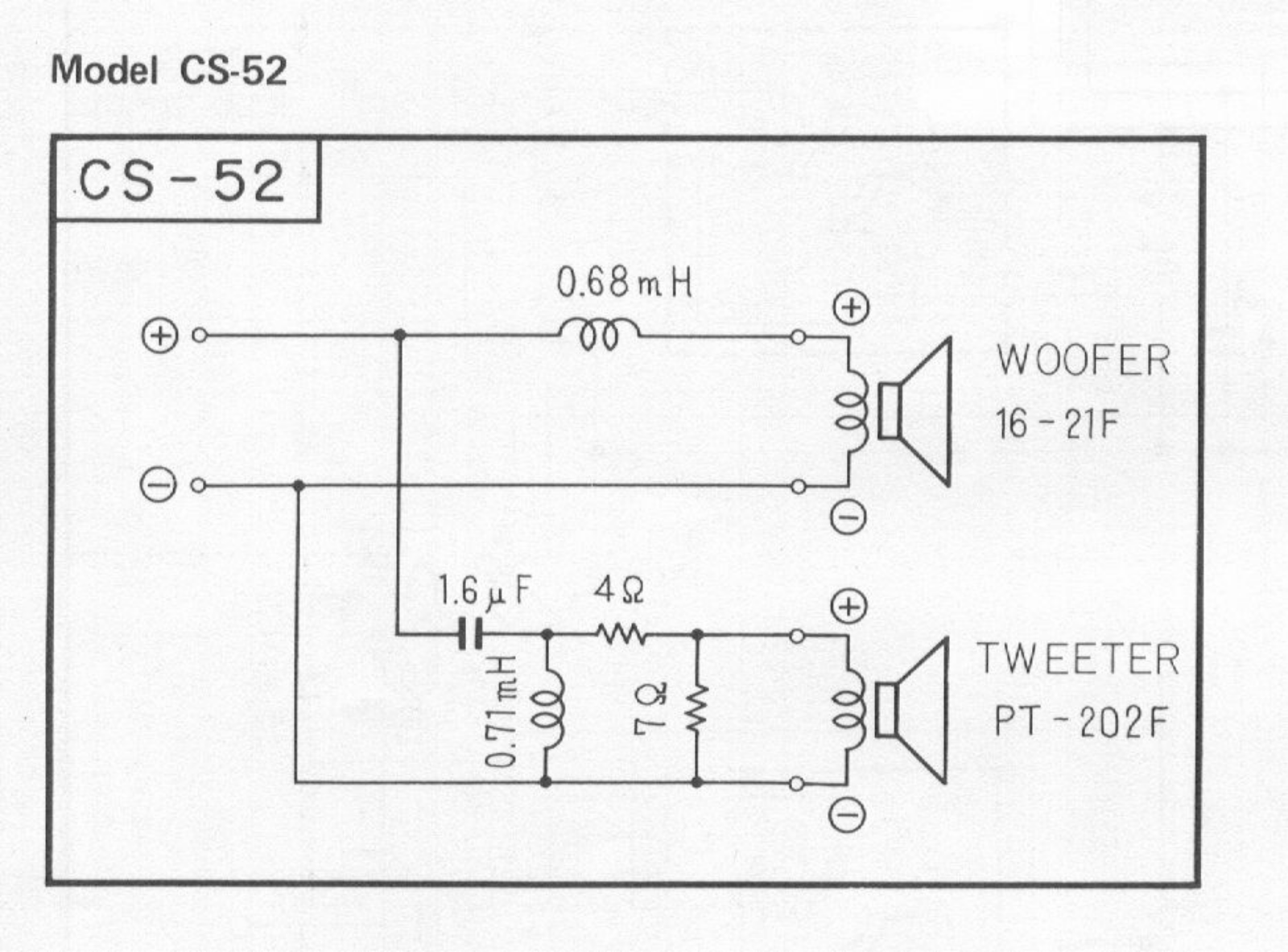 Pioneer CS-52 Schematic