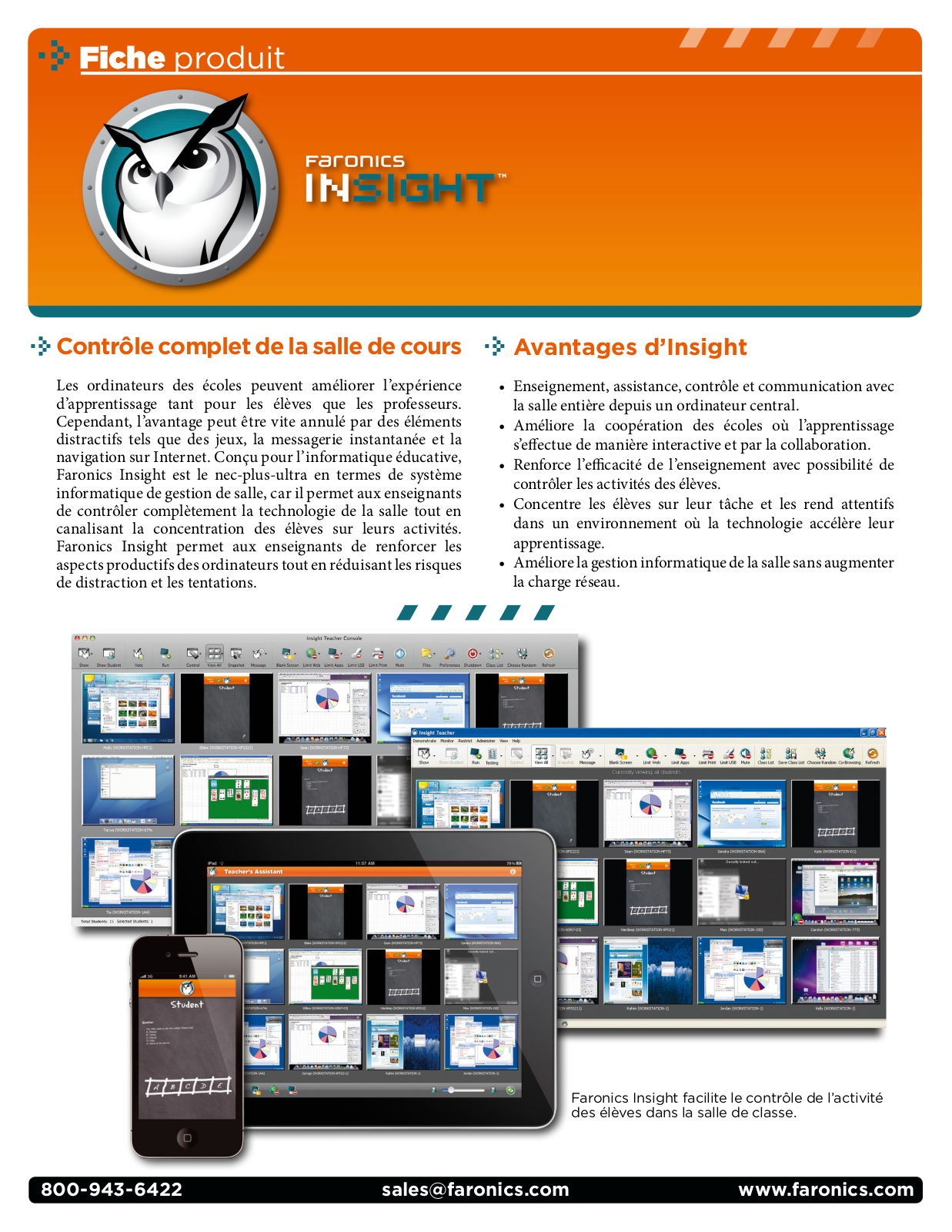 Faronics INSIGHT FICHE PRODUIT User Manual