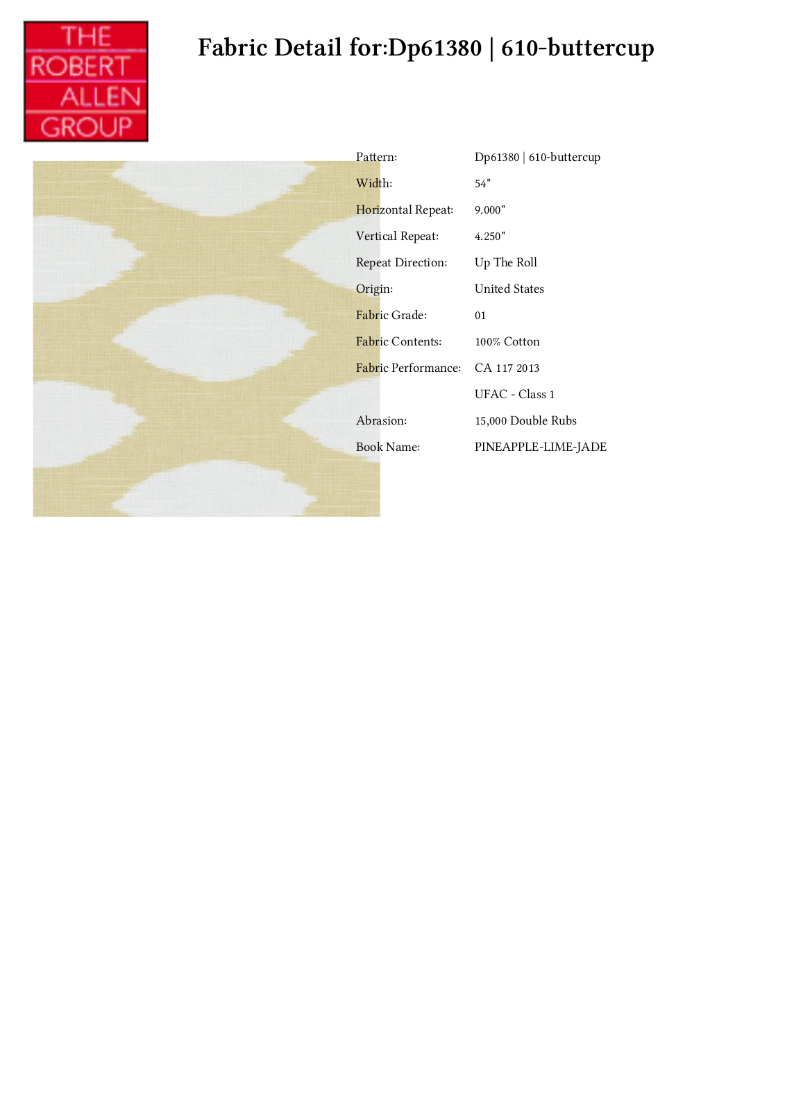 Duralee CRAL7096 Specifications - ManualMachine.com