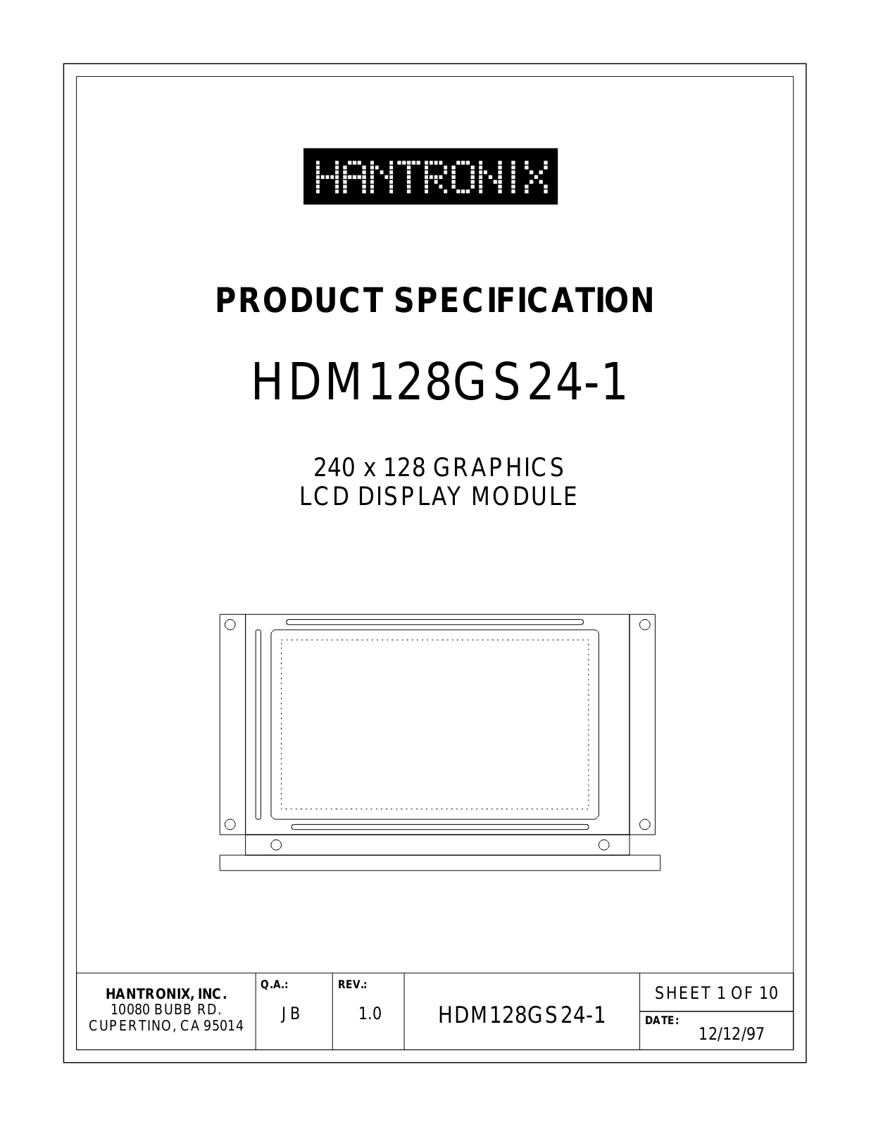 HANTRONIX HDM128GS24Y-1 Datasheet