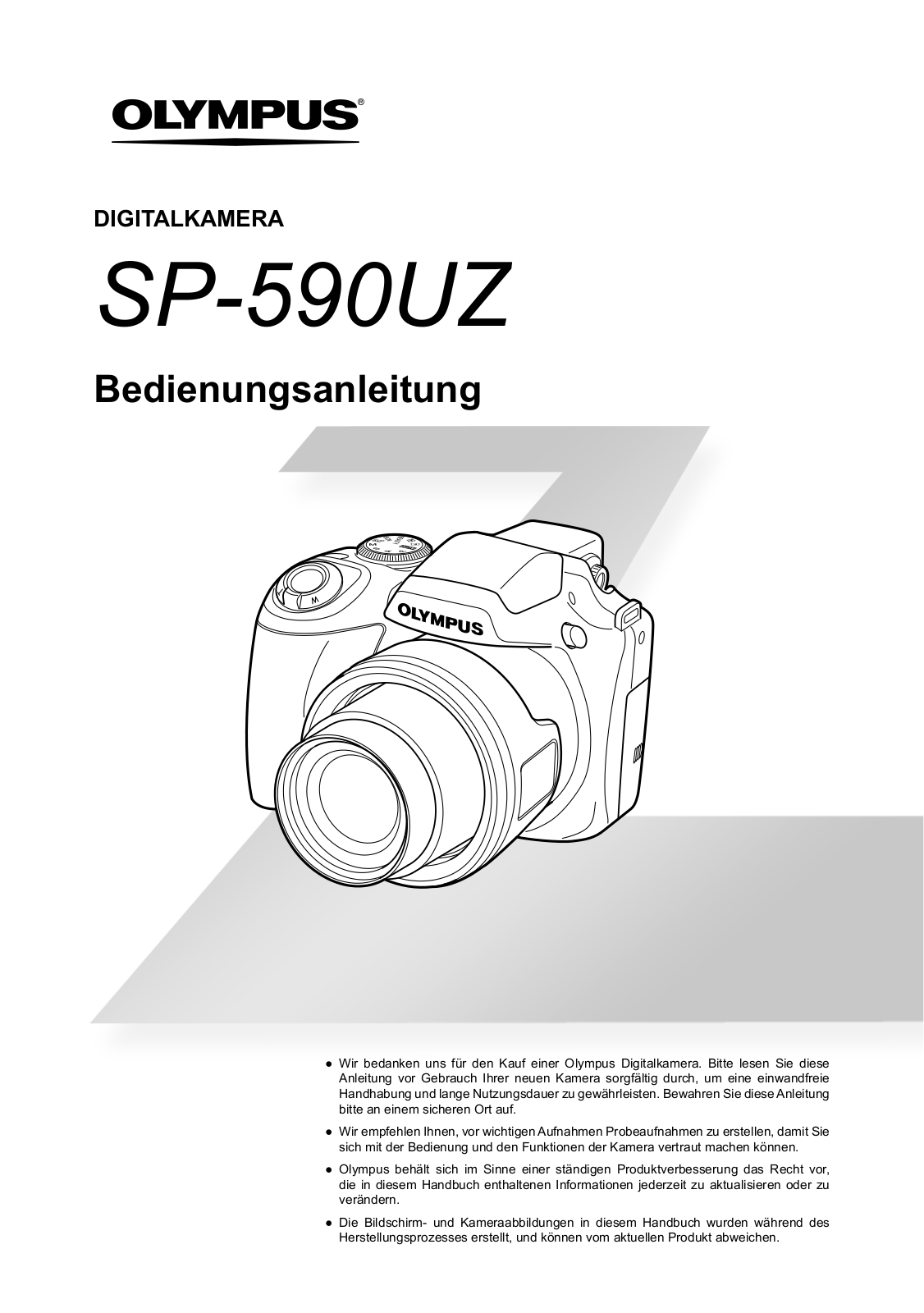 Olympus SP590UZ User Manual