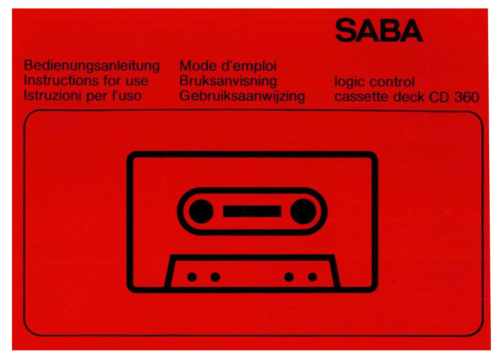 Saba CD-360 Owners Manual