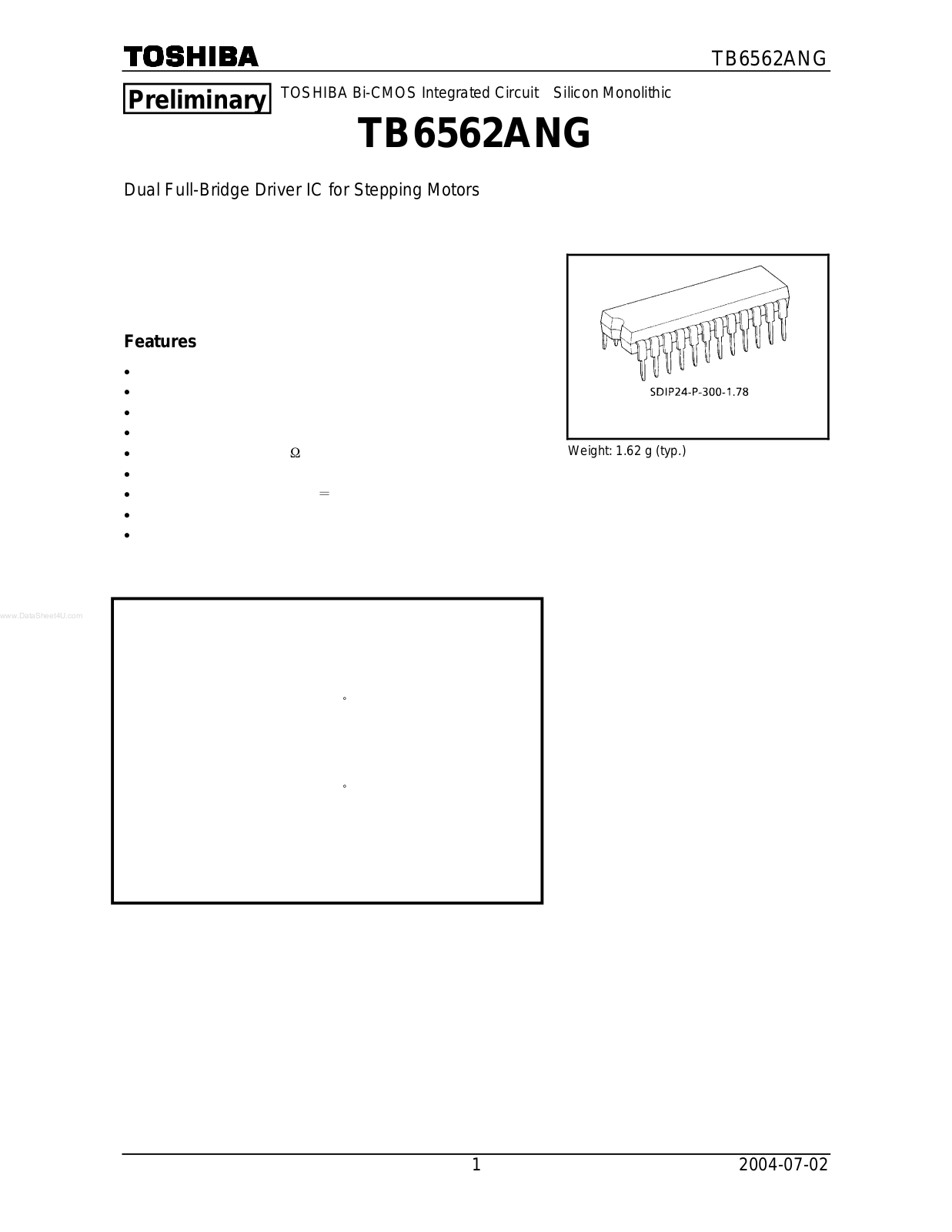 Toshiba TB 6562 ANG Service Manual