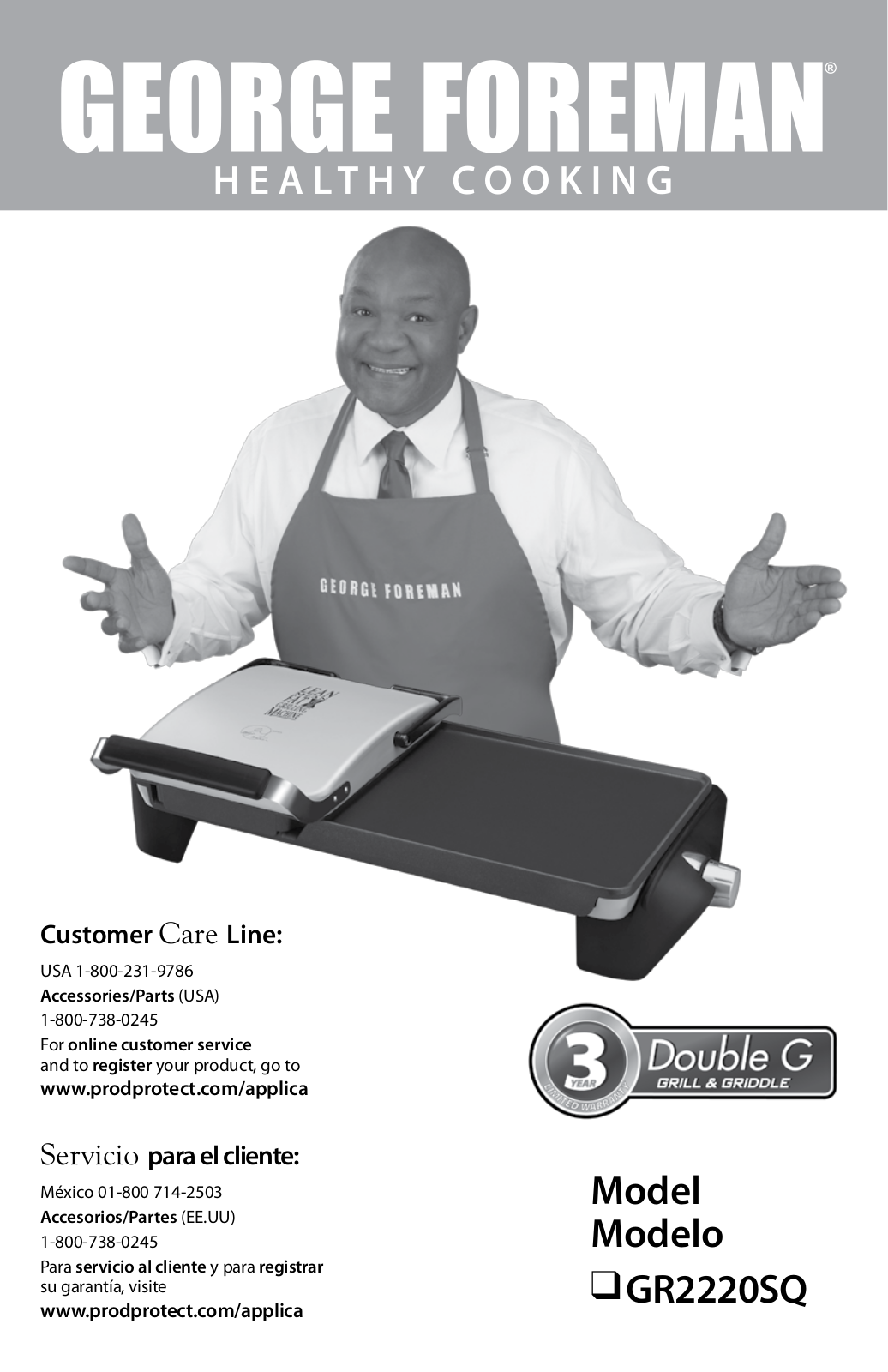 George Foreman GR2220SQ User Manual