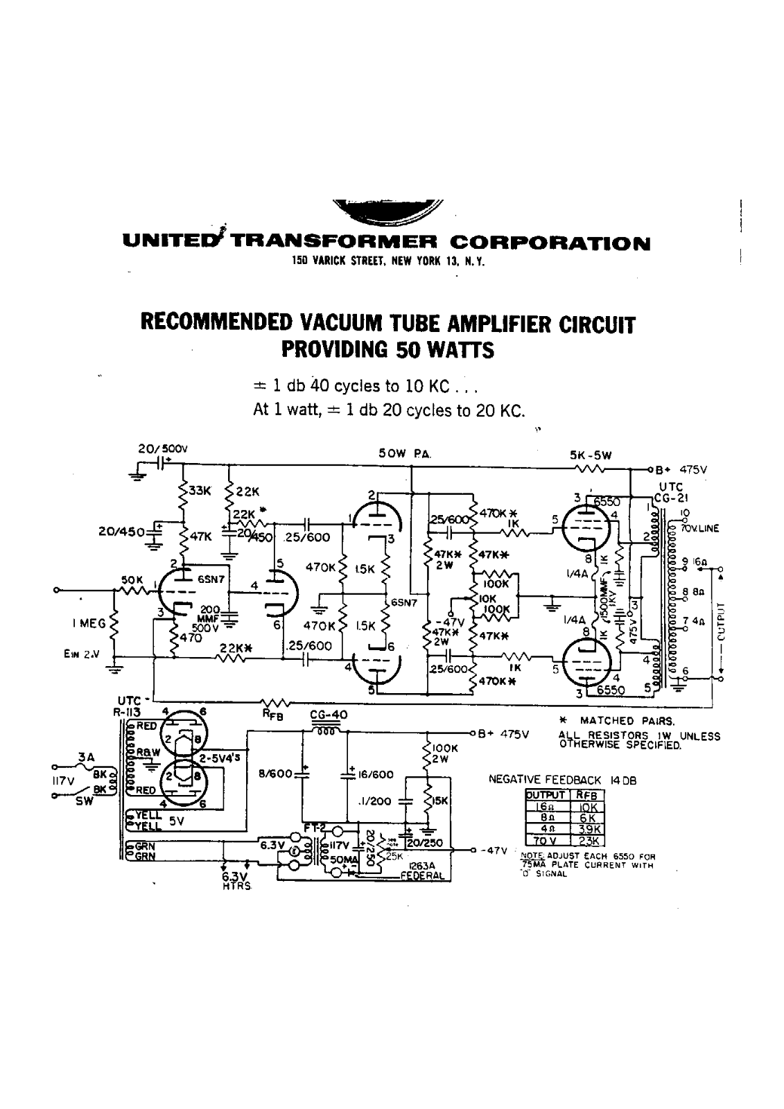 Other W Williamson-UTC50W Schematic - ManualMachine.com