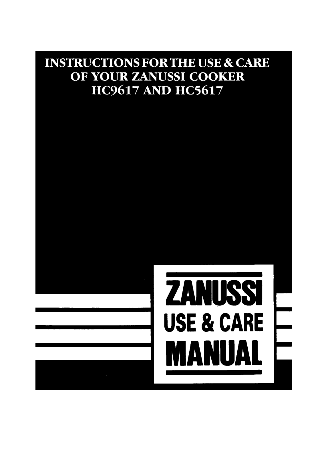 Zanussi HC5617, HC9617 User Manual