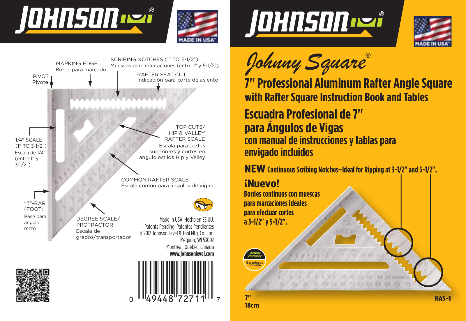 Johnson Level RAS-1 User Manual