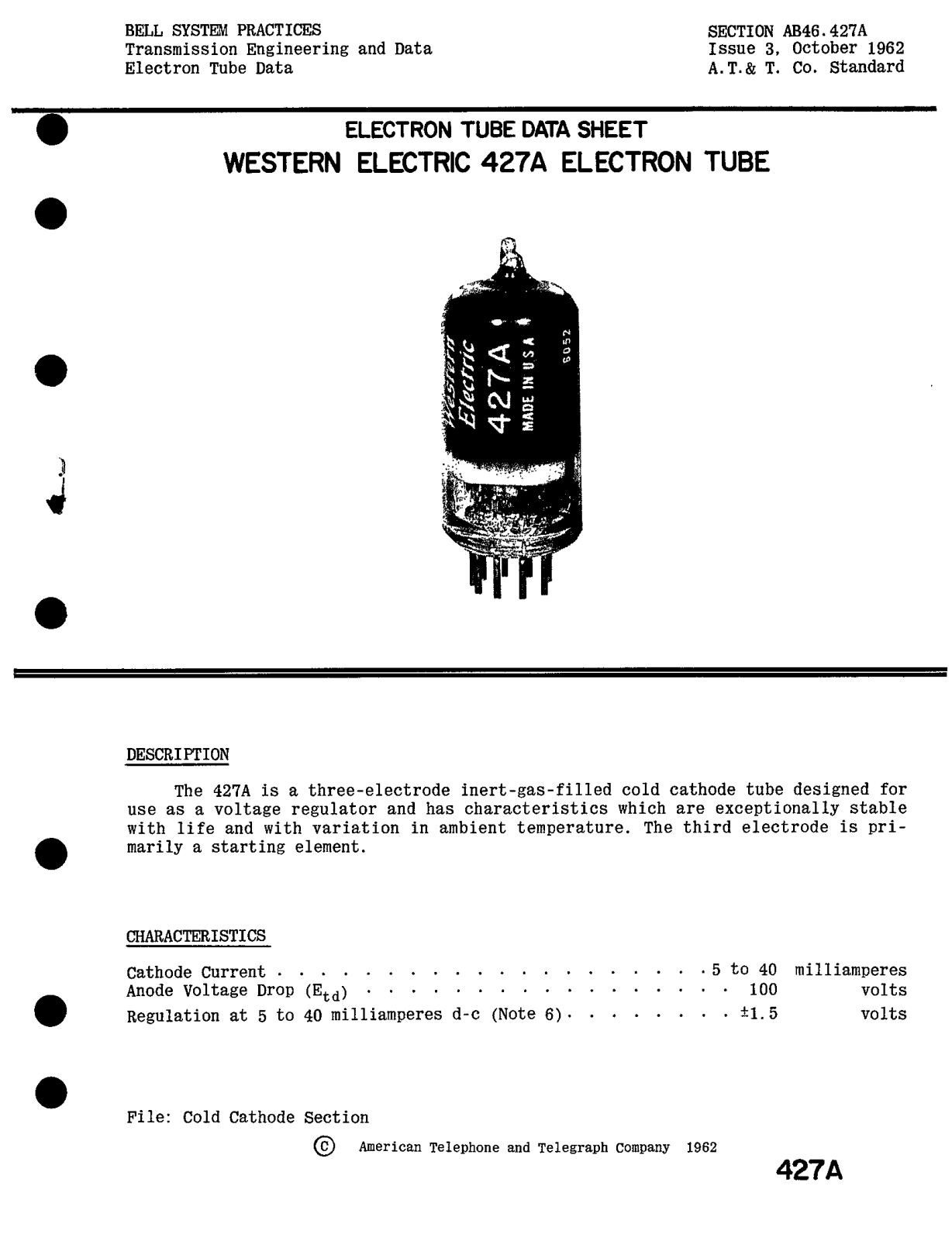 Western Electric 427-A Brochure