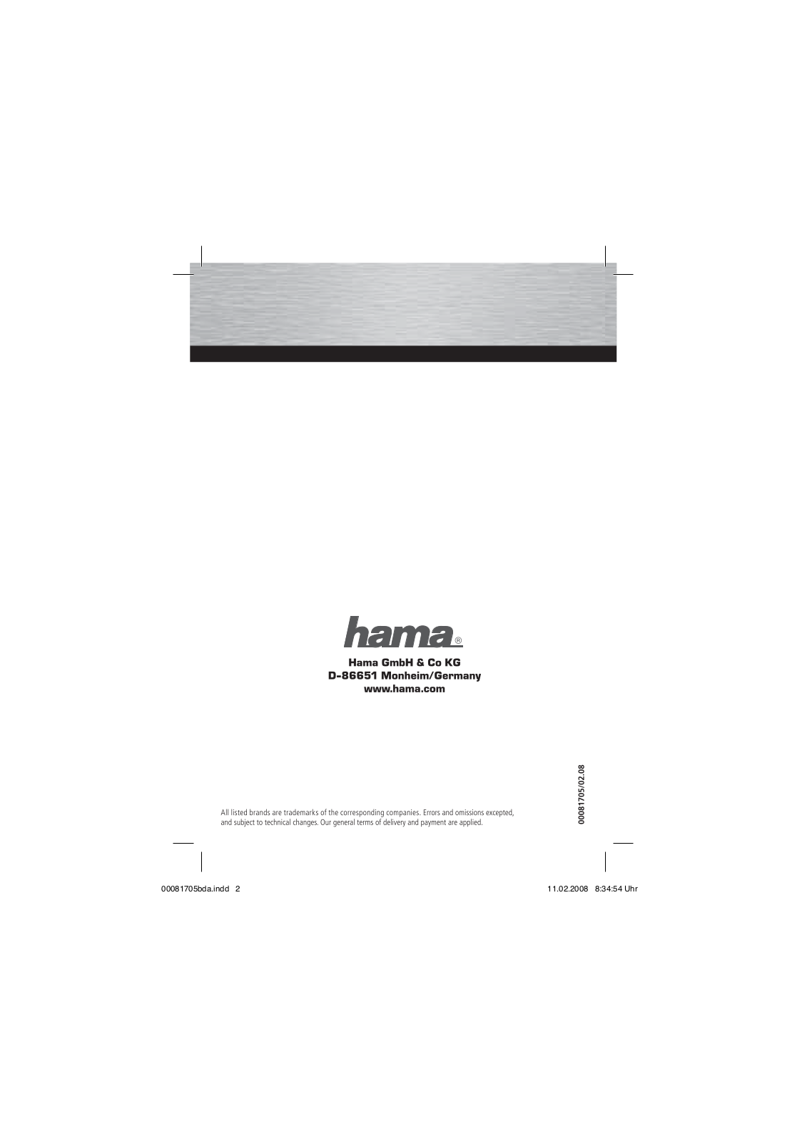 Hama 81705 User manual