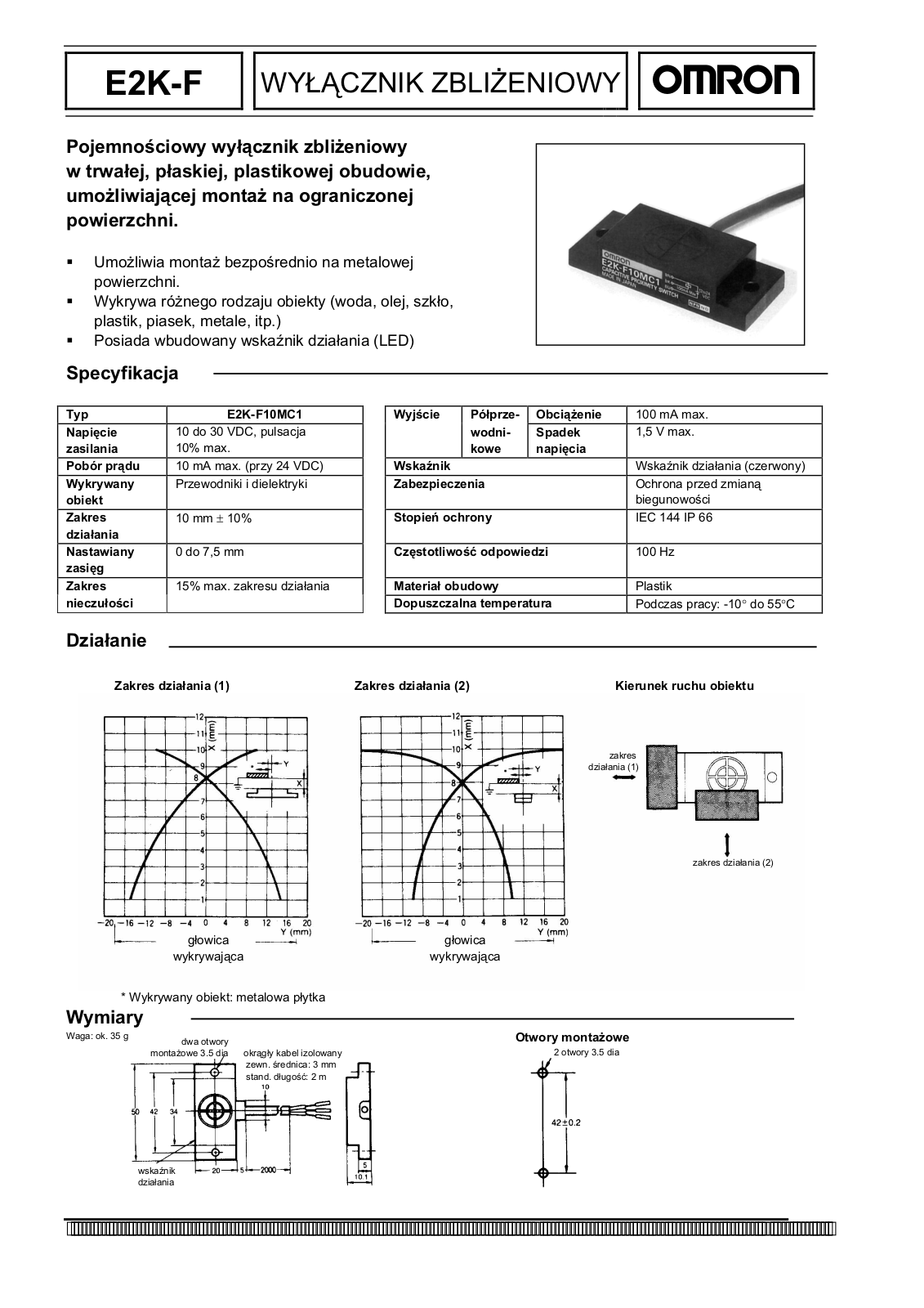 Omron E2K-F DATASHEET